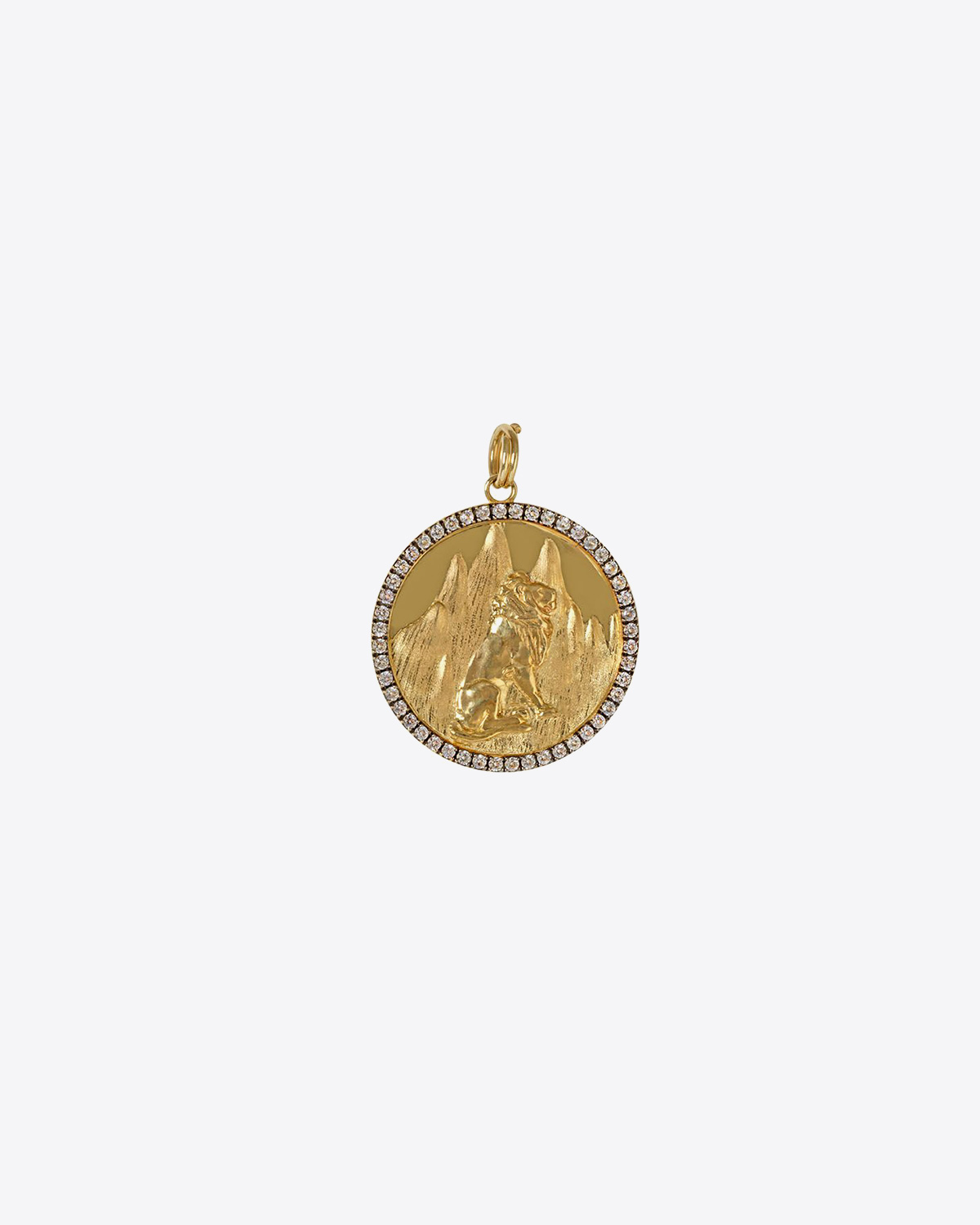 Image du produit Feidt Pendentif Petit Lion - Or Jaune 9k et Saphirs Blancs