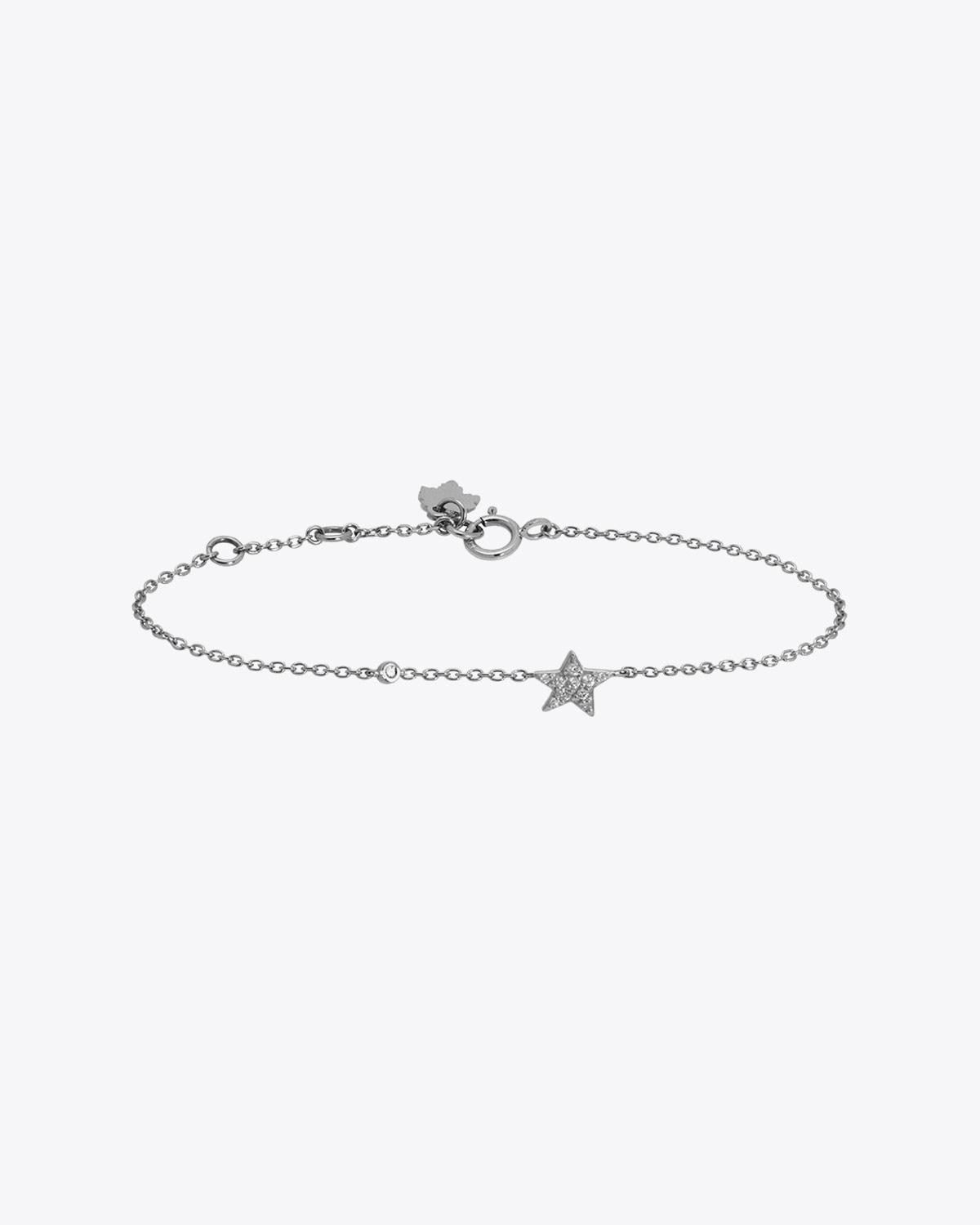 Feidt Bracelet Mini Etoile Or Blanc et Diamants  