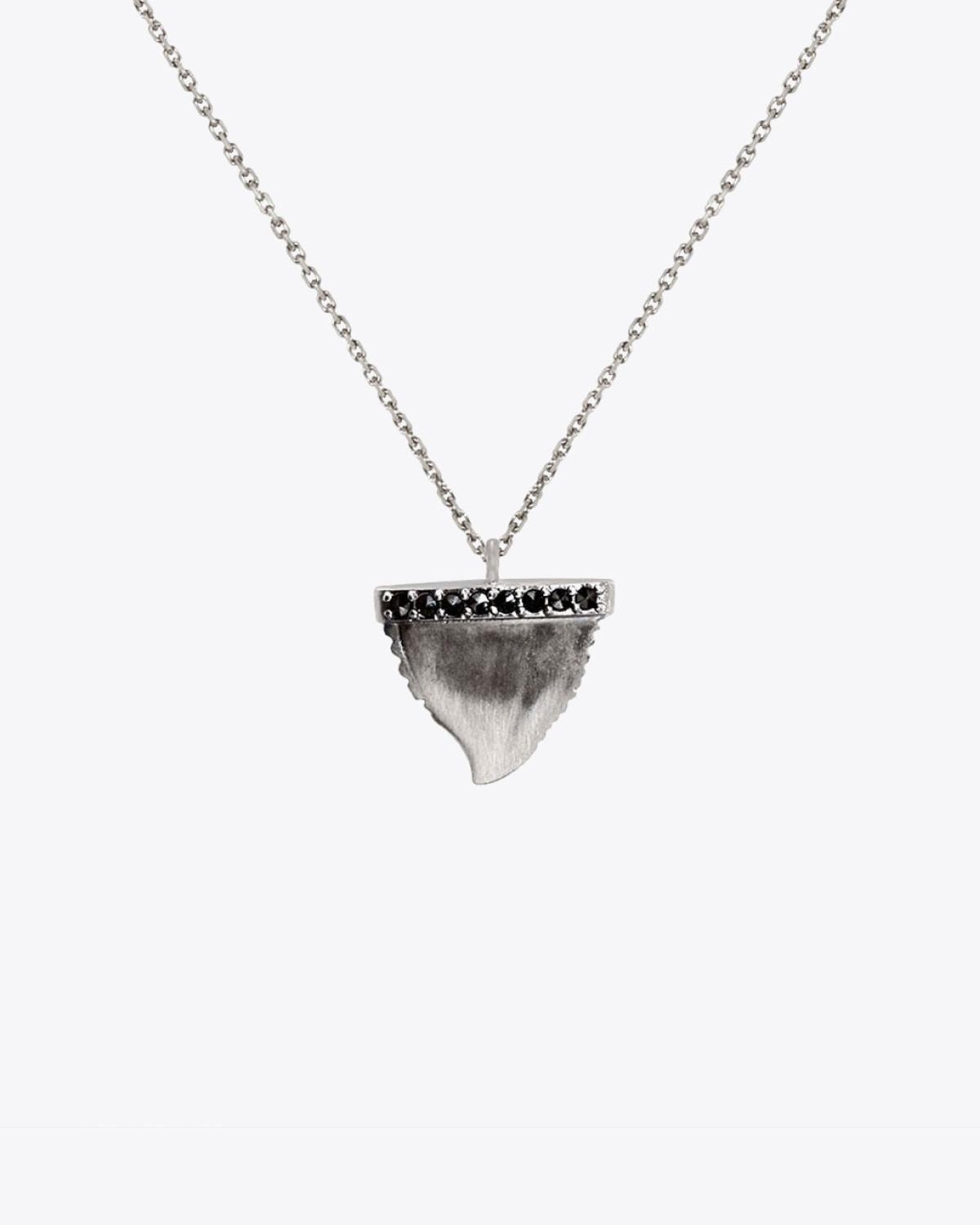 Image du produit Feidt Collier Dent de Requin Or blanc 9k & Saphirs Grey