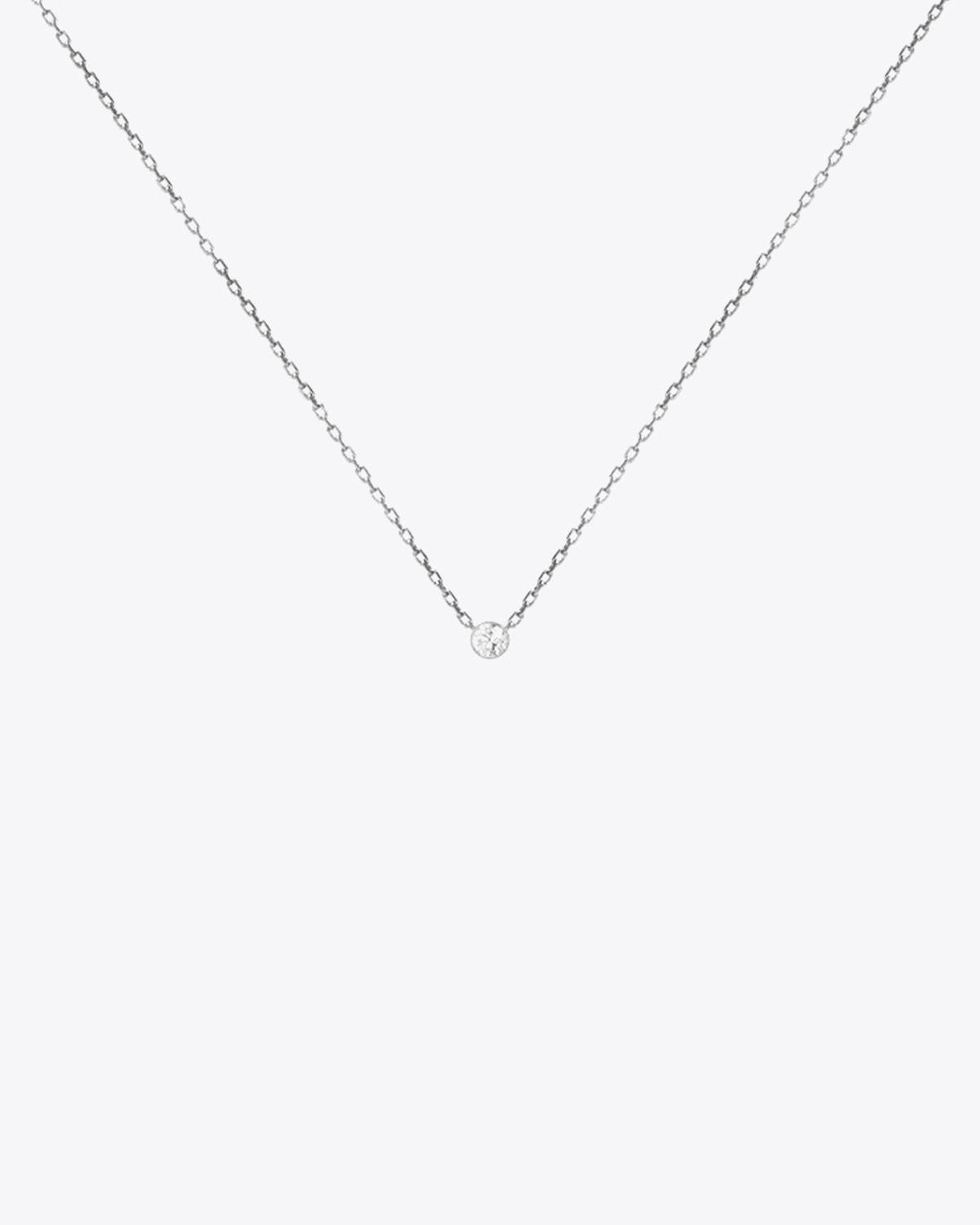Feidt Collier Diamant Serti Clos Or Blanc 18K