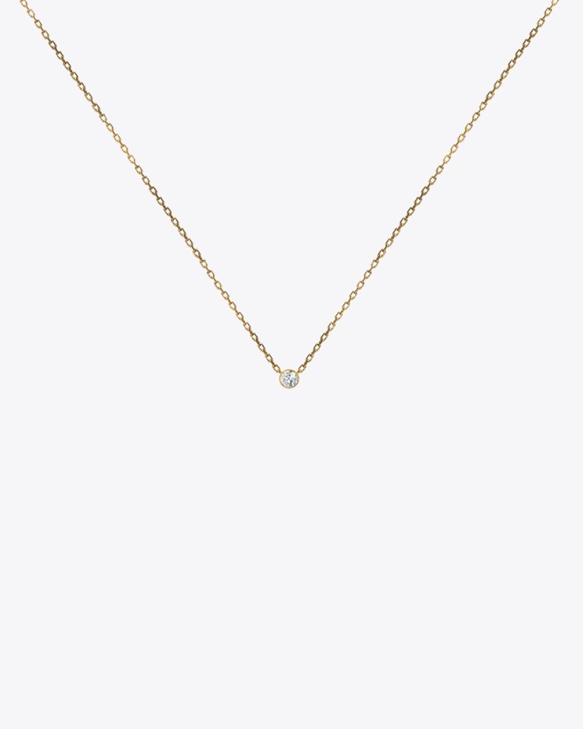 Feidt Collier Diamant Serti Clos Or Jaune 18K - 42 cm  