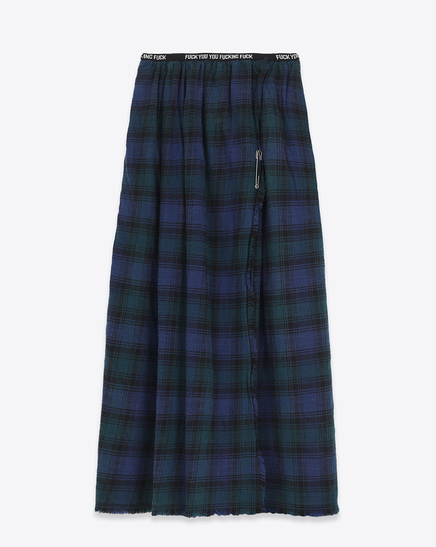 Navy plaid deals midi skirt