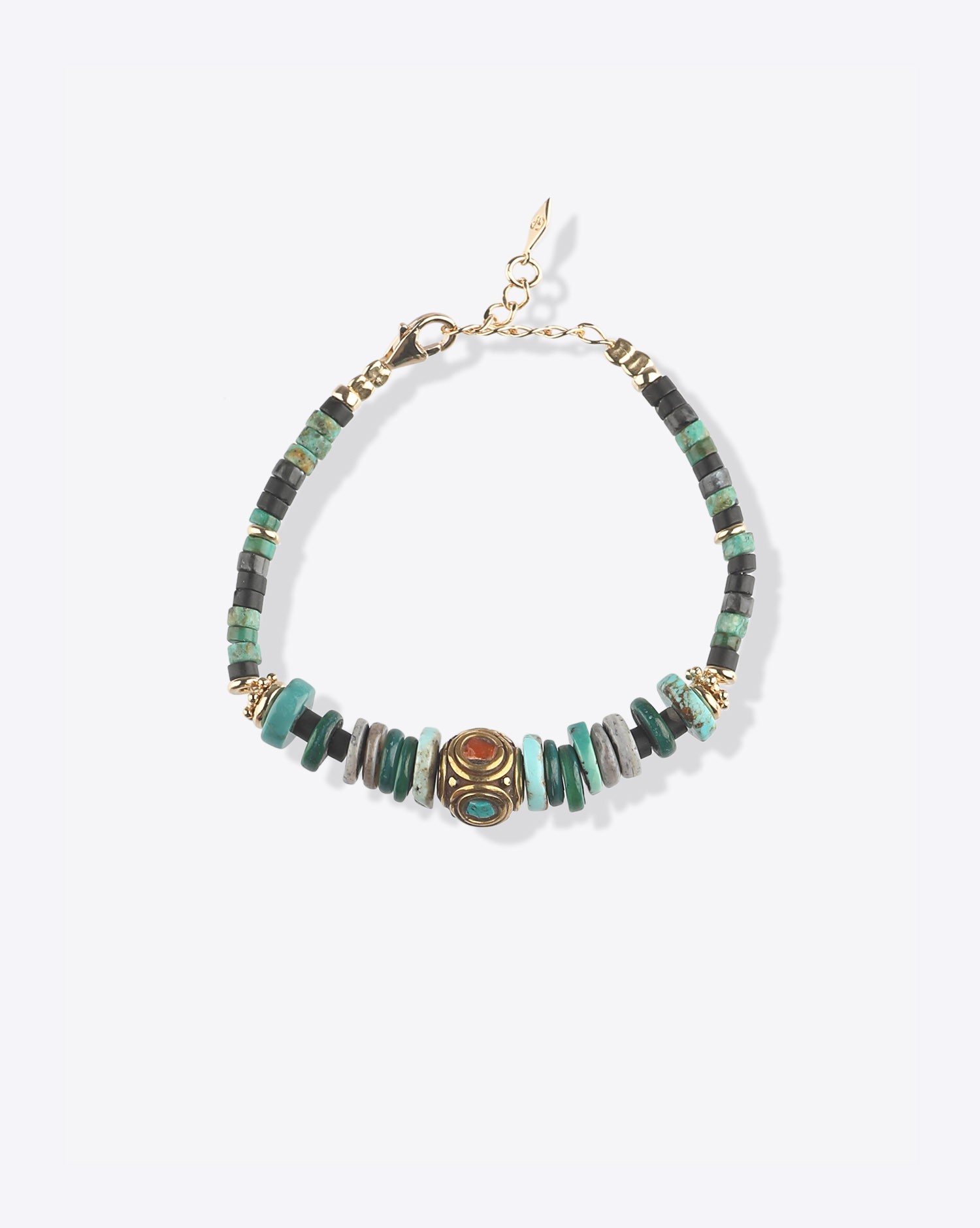 Image du produit Gachon Pothier Bracelet Baroque - Turquoise   - porté