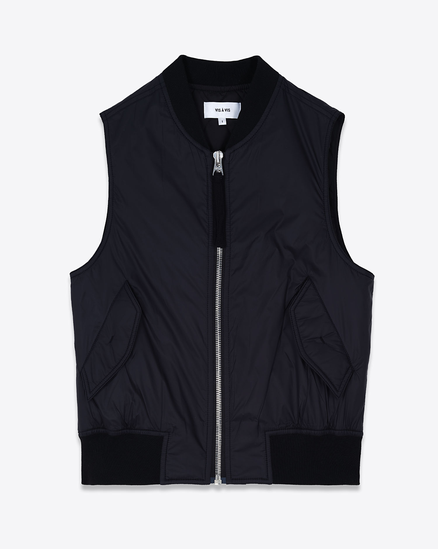 Vis &agrave; Vis Bomber Sans Manches Noir 