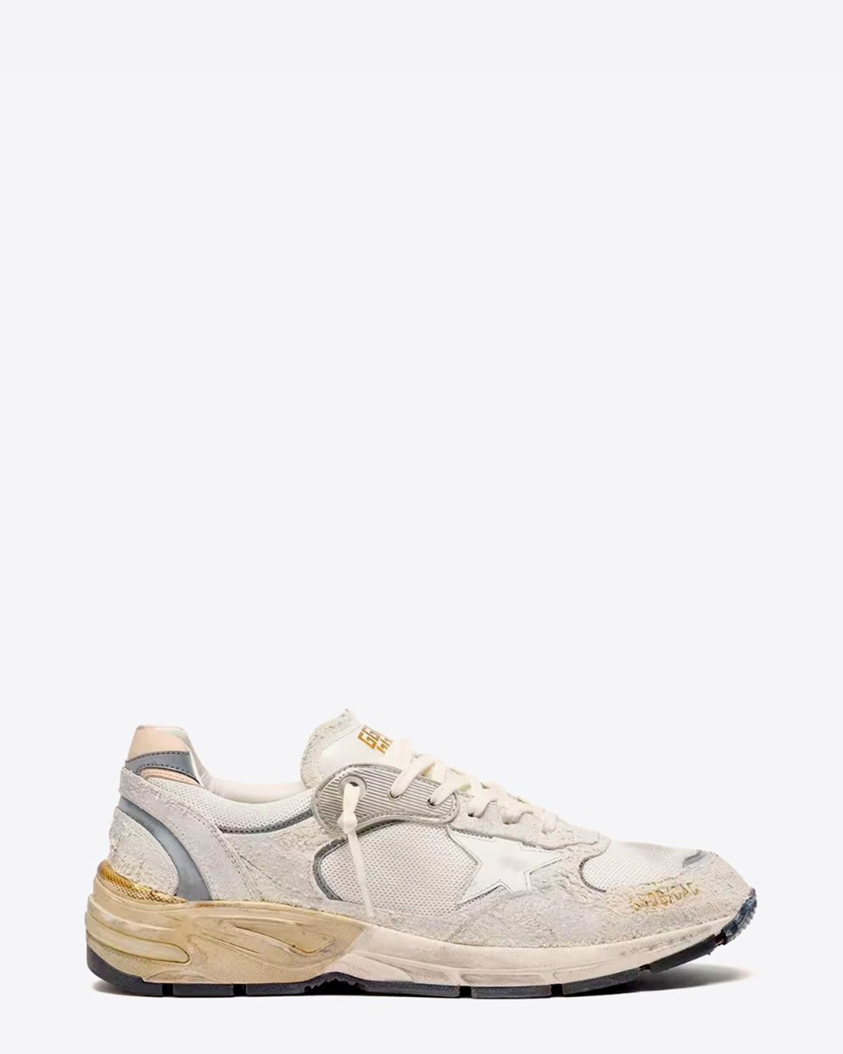 Golden Goose Homme Sneakers Running Dad – Ecru Argent 80185
