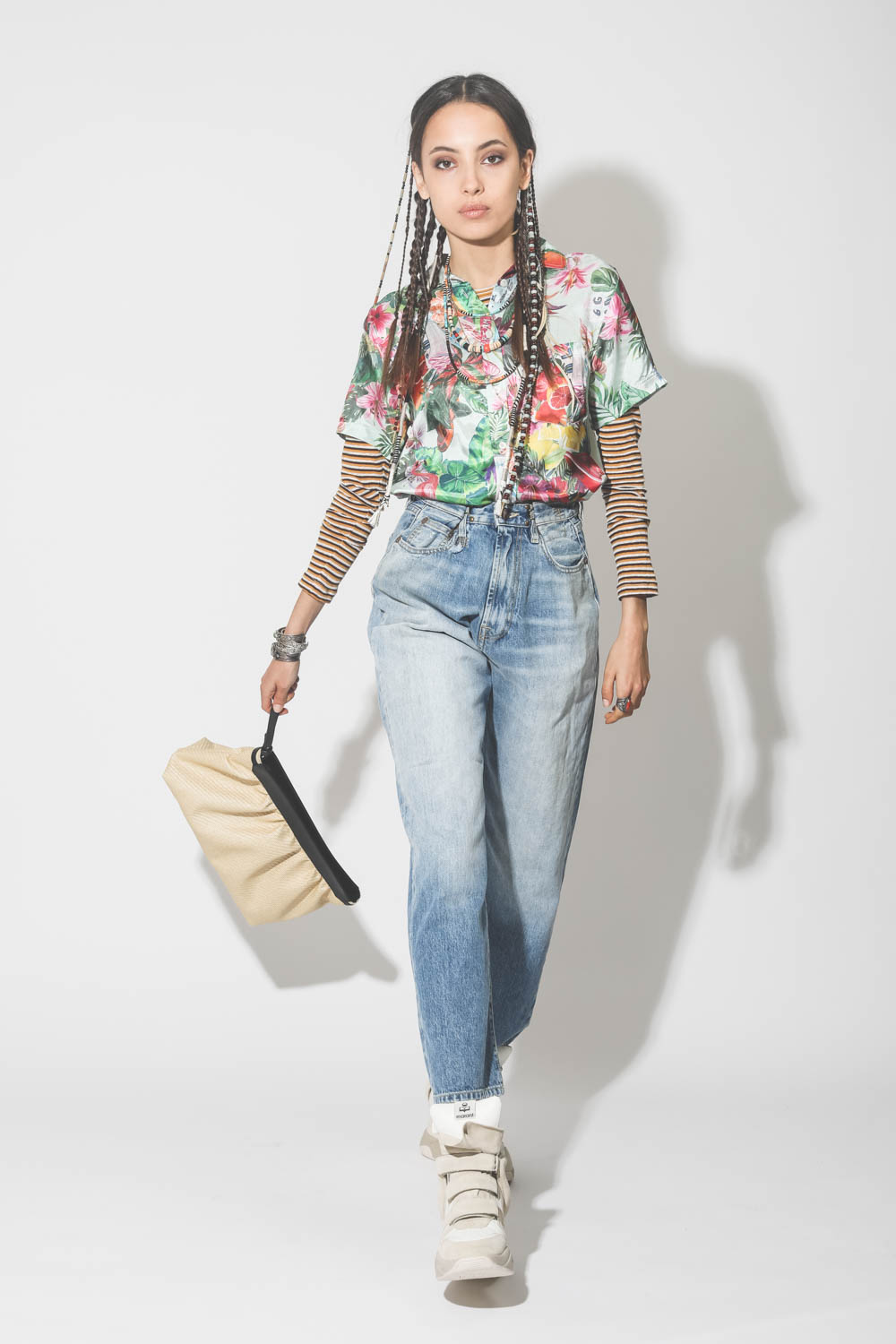 Image du produit Golden Goose Vêtements Collection Shirt Miami Tropical -  Morning Mist Multicolor 81626 - 2