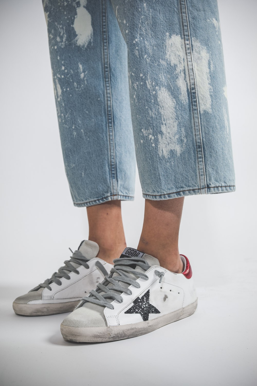 Image du produit Golden Goose Vêtements Collection Pant Breezy Bleached/Paint - Blue 50100 - 4