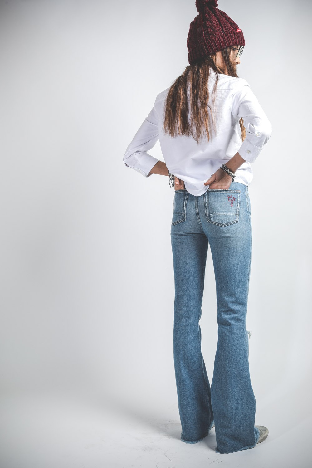 Image du produit Golden Goose Pant Karen Bootcut - Blue - 3