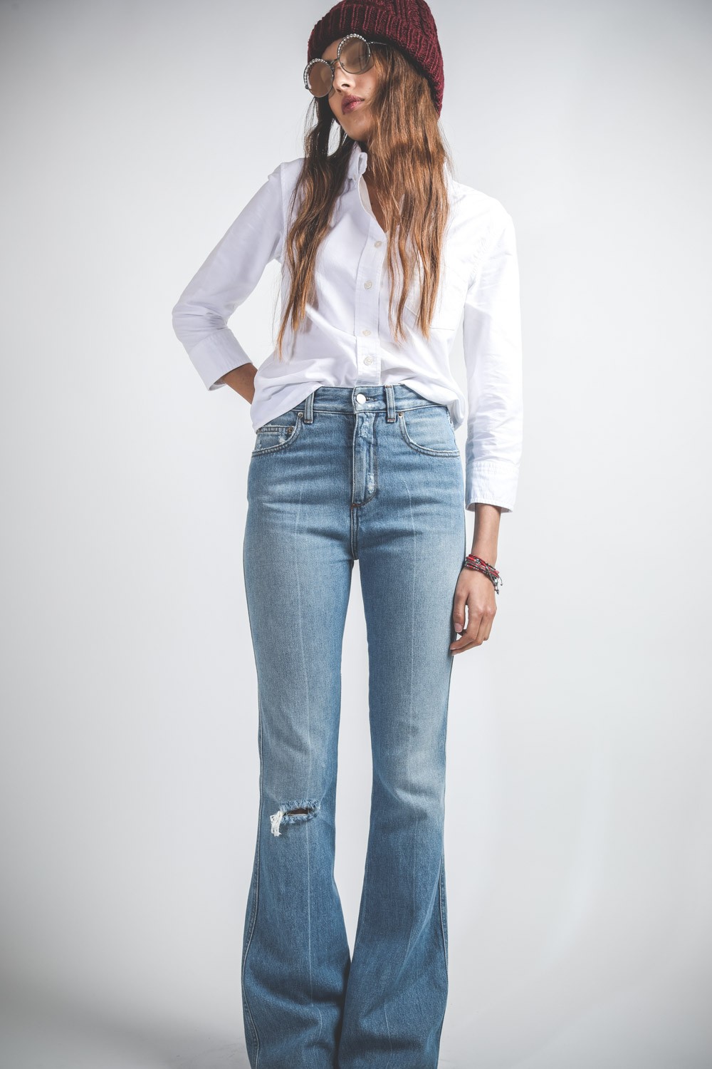 Image du produit Golden Goose Vêtements Collection Pant Karen Bootcut - Blue 50100 - 4