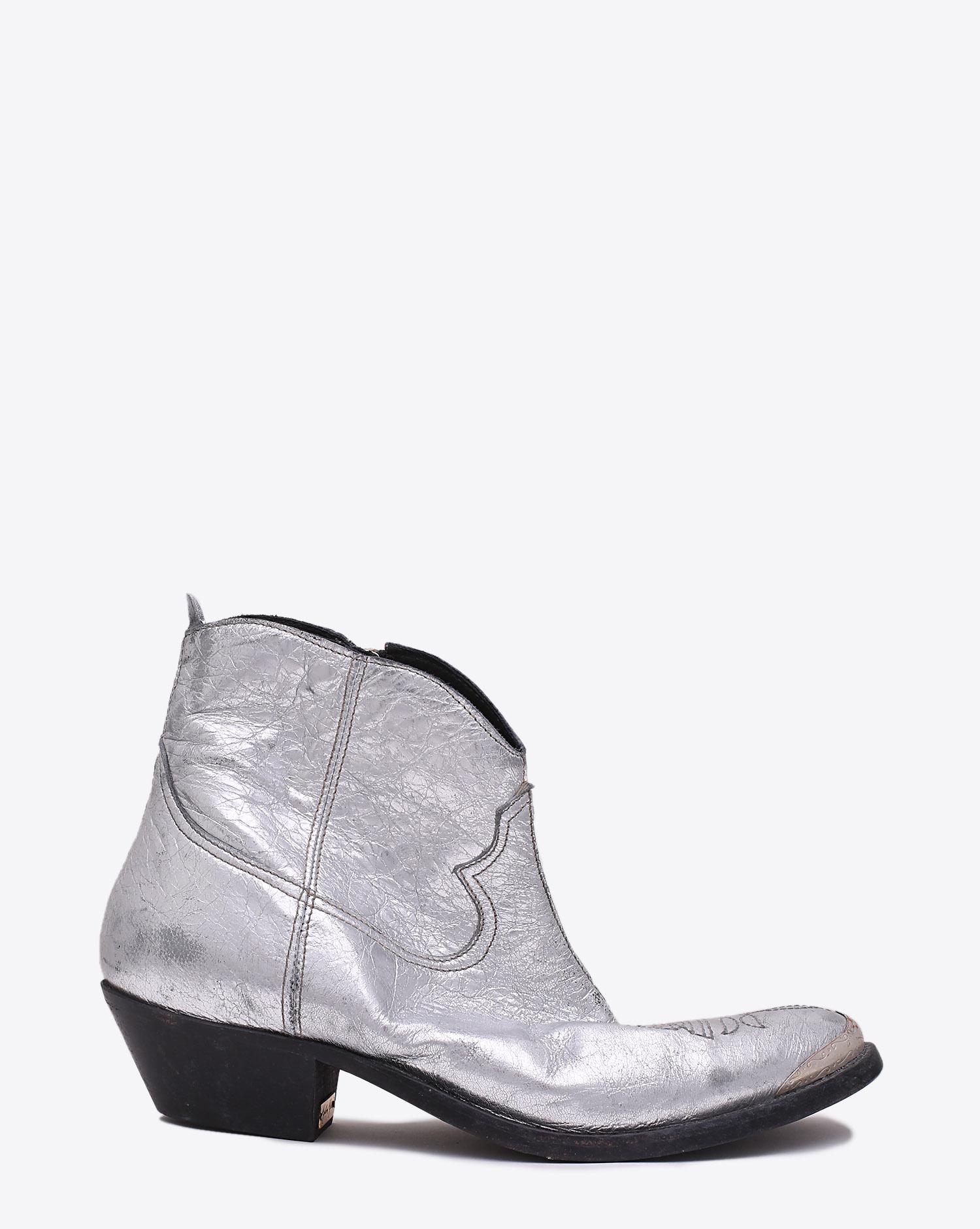 Golden Goose Woman Chaussures Collection Boots Young Gold And Silver   
