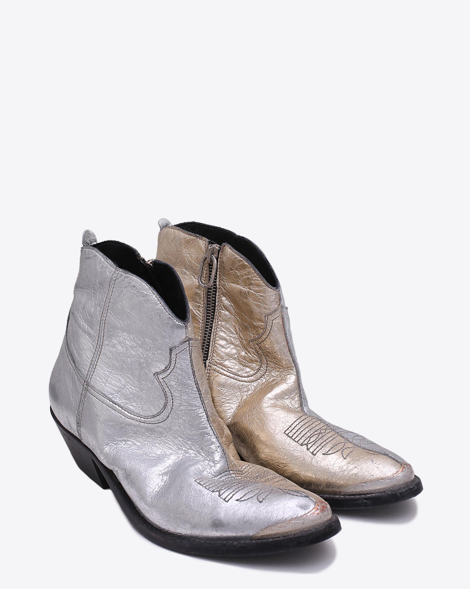 Golden Goose Woman Chaussures Collection Boots Young Gold And Silver   
