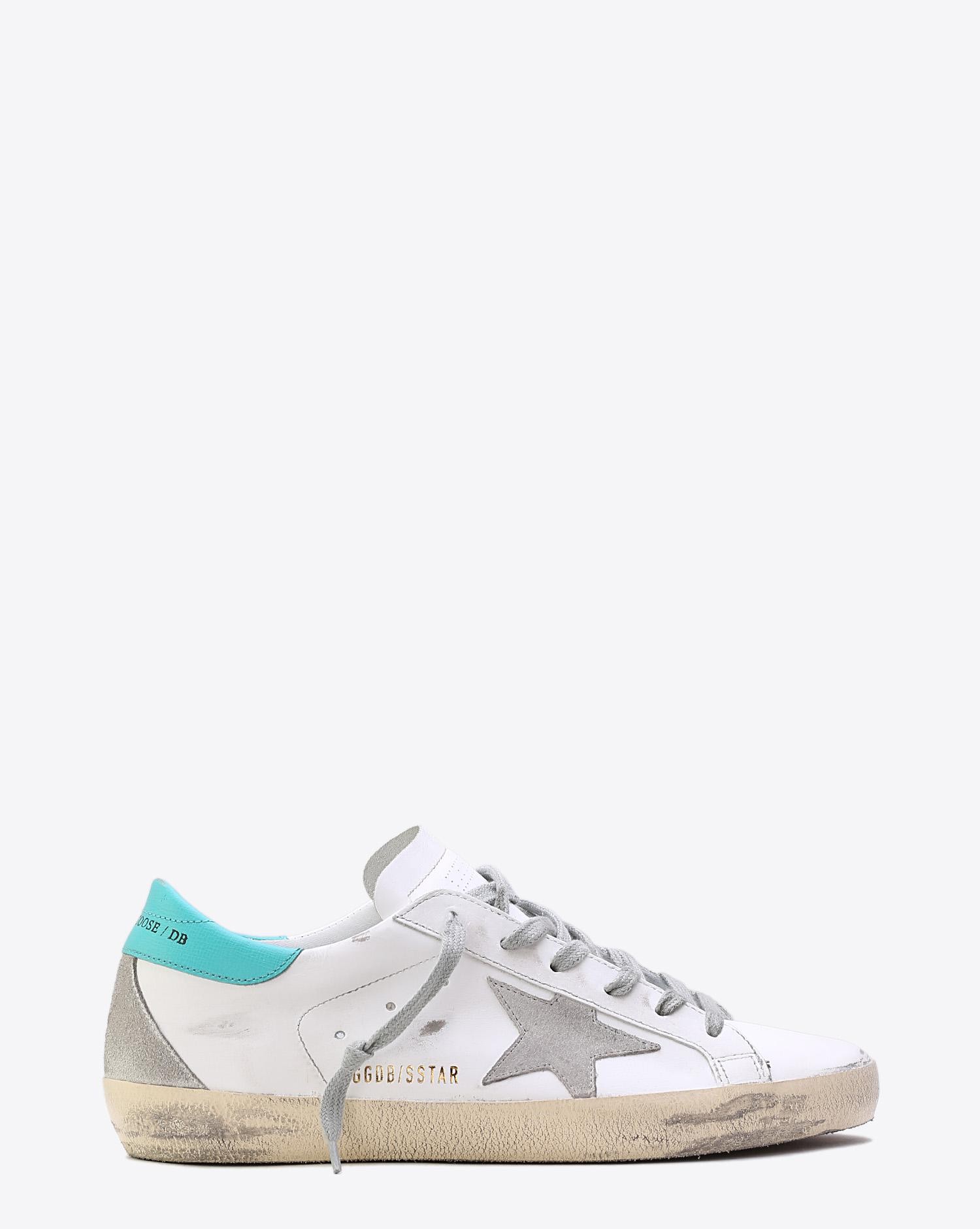 Golden Goose Woman Collection Sneakers Superstar White Aquamarine Cream  