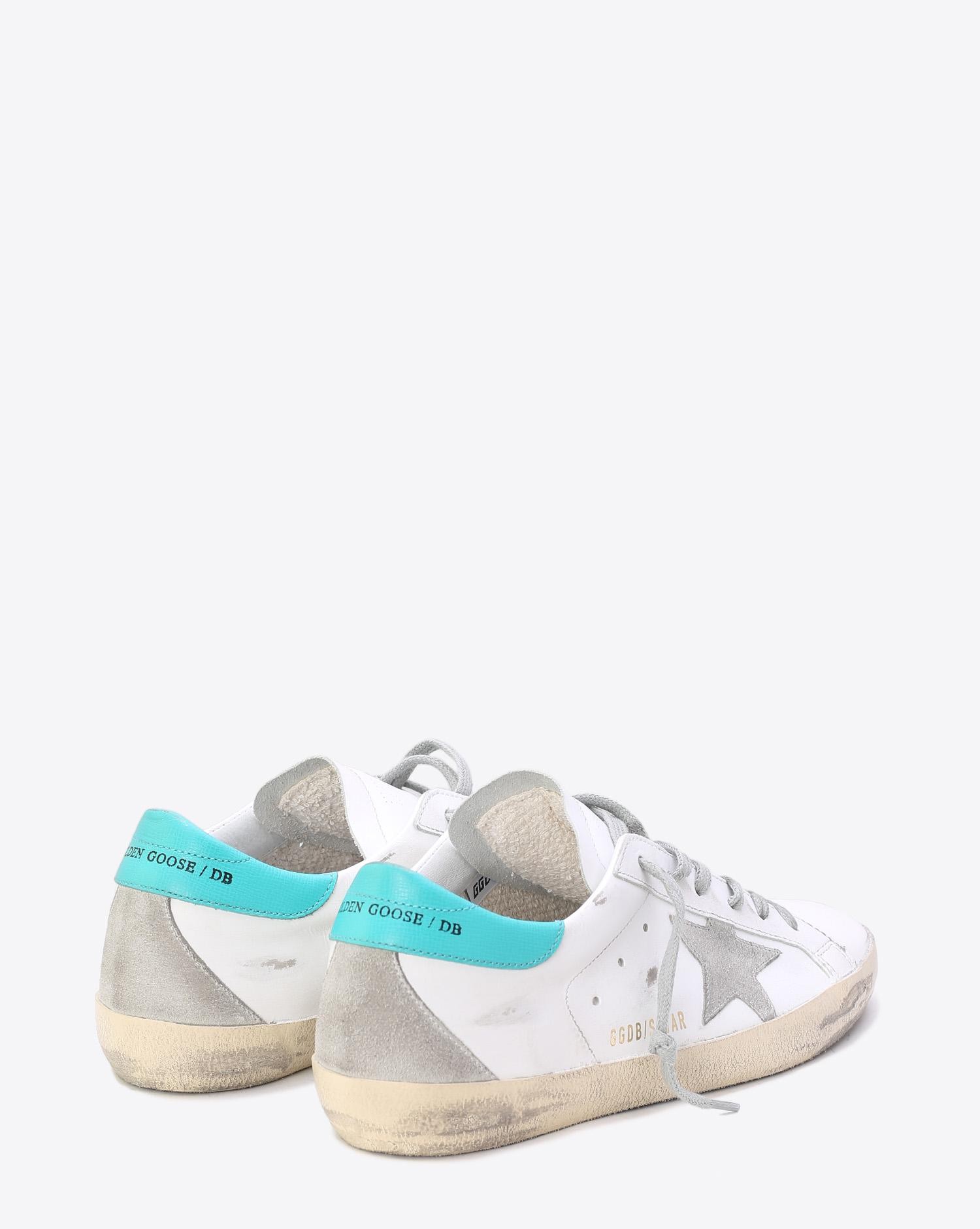 Golden Goose Woman Collection Sneakers Superstar White Aquamarine Cream  