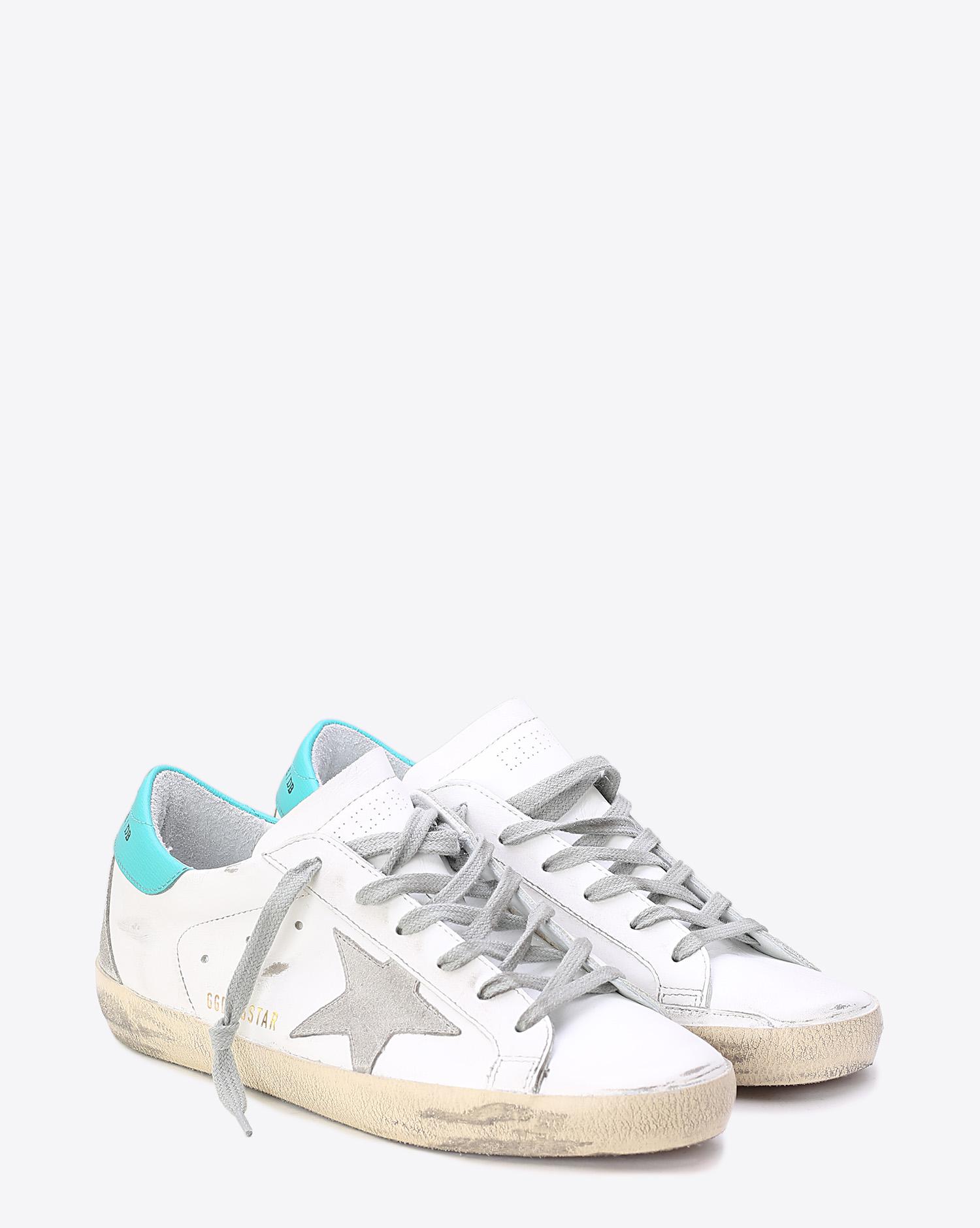 Golden Goose Woman Collection Sneakers Superstar White Aquamarine Cream  