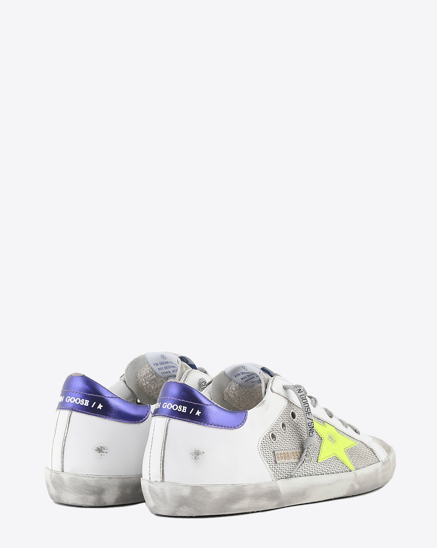 Image du produit Golden Goose Woman Collection Sneakers Super-Star - Light Silver Yellow Fluo Purple 80914 - 2