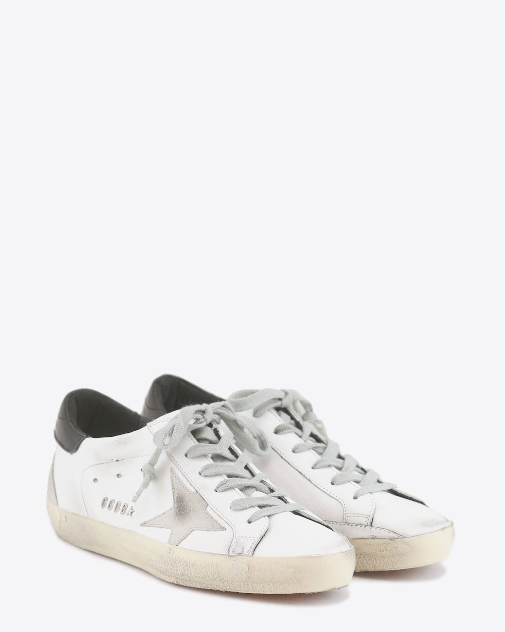 Image du produit Golden Goose Woman Permanent Sneakers Superstar cuir blanc arrière noir 10220 - 2