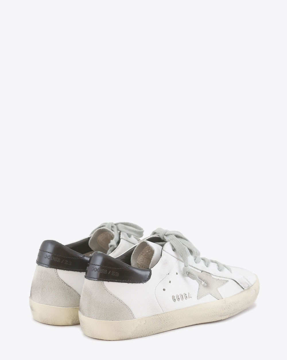 Image du produit Golden Goose Woman Permanent Sneakers Superstar cuir blanc arrière noir 10220 - 3