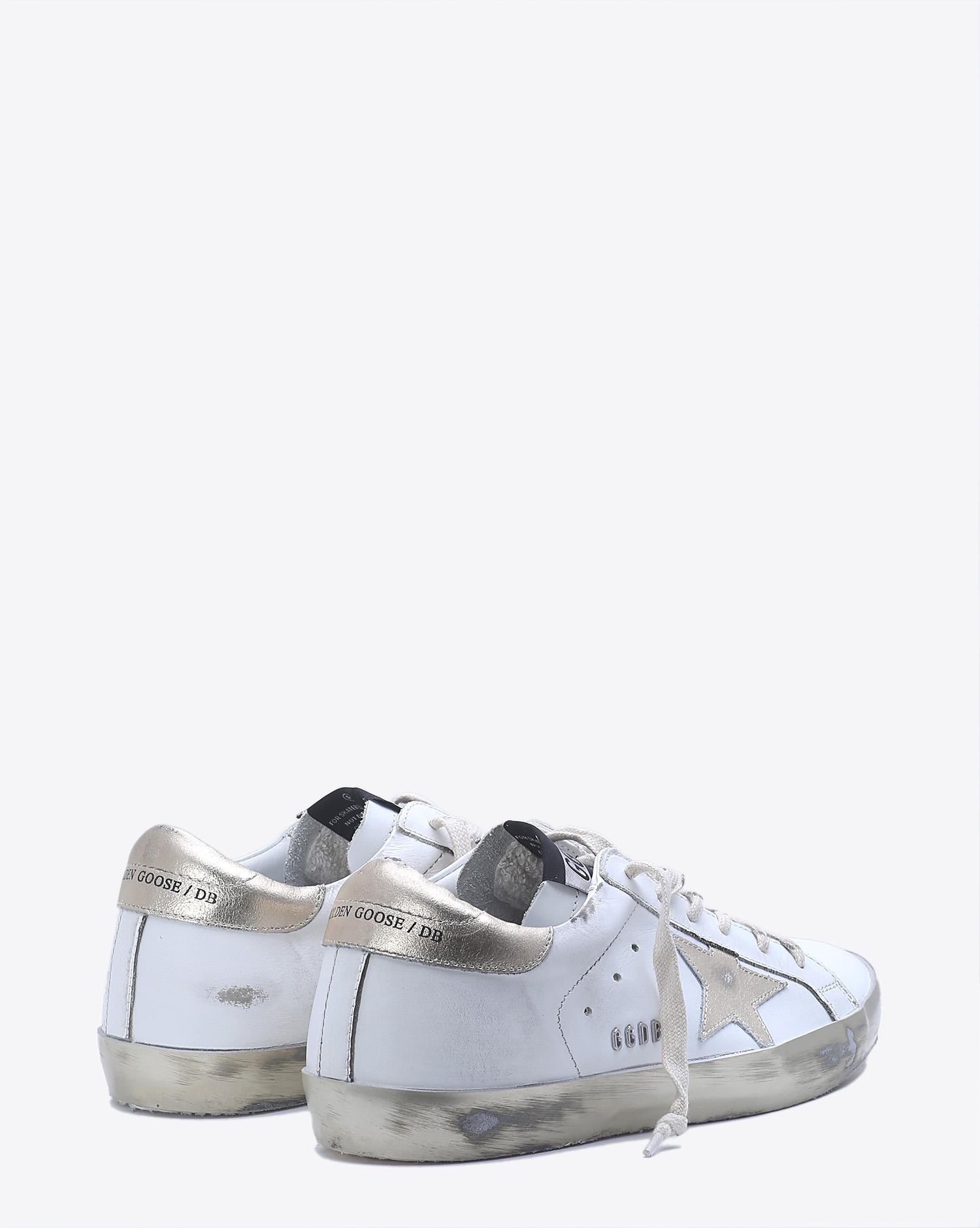 Golden Goose Woman Permanent Sneakers Superstar - White - Gold Star Sparkle  
