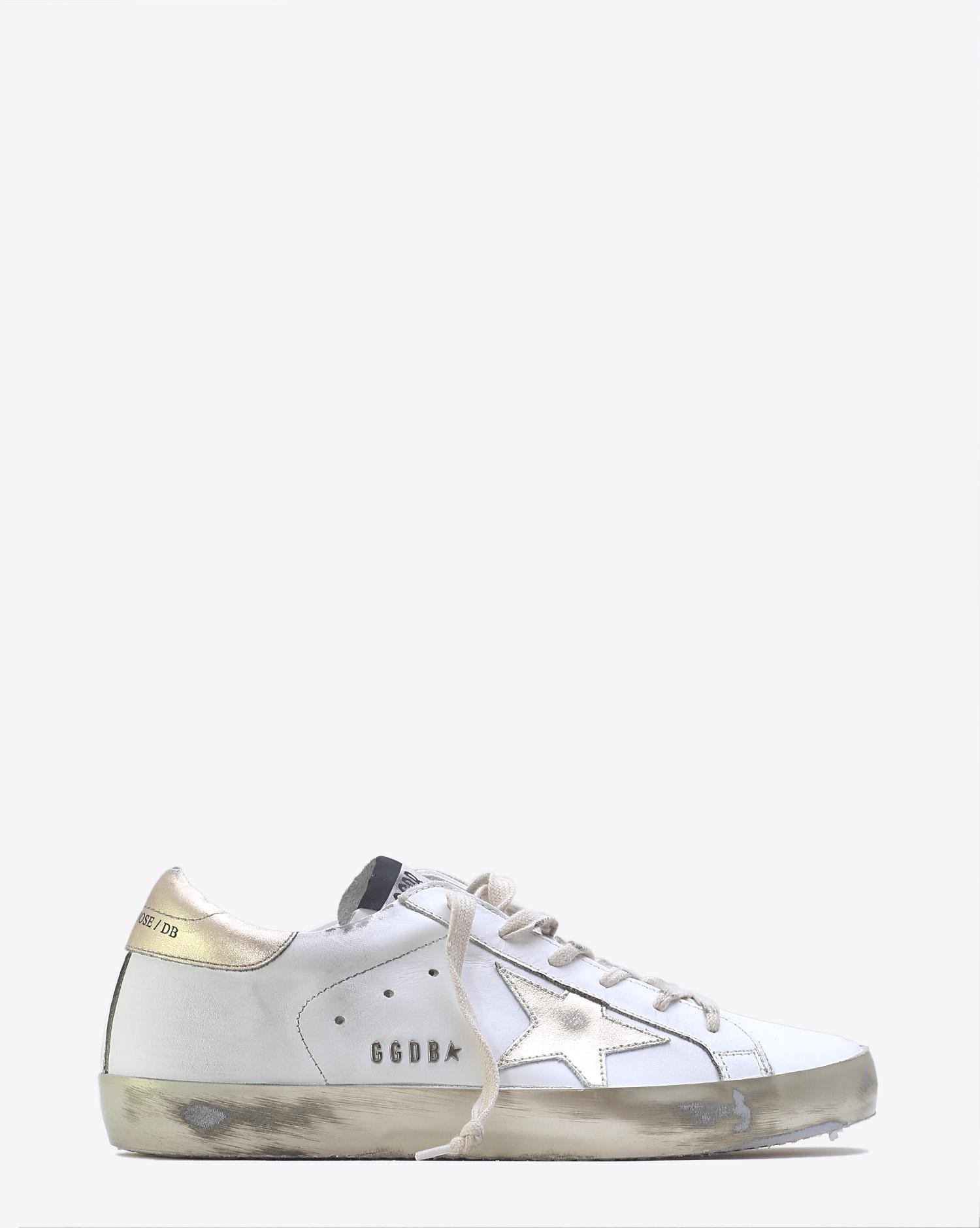 Golden Goose Woman Permanent Sneakers Superstar - White - Gold Star Sparkle  