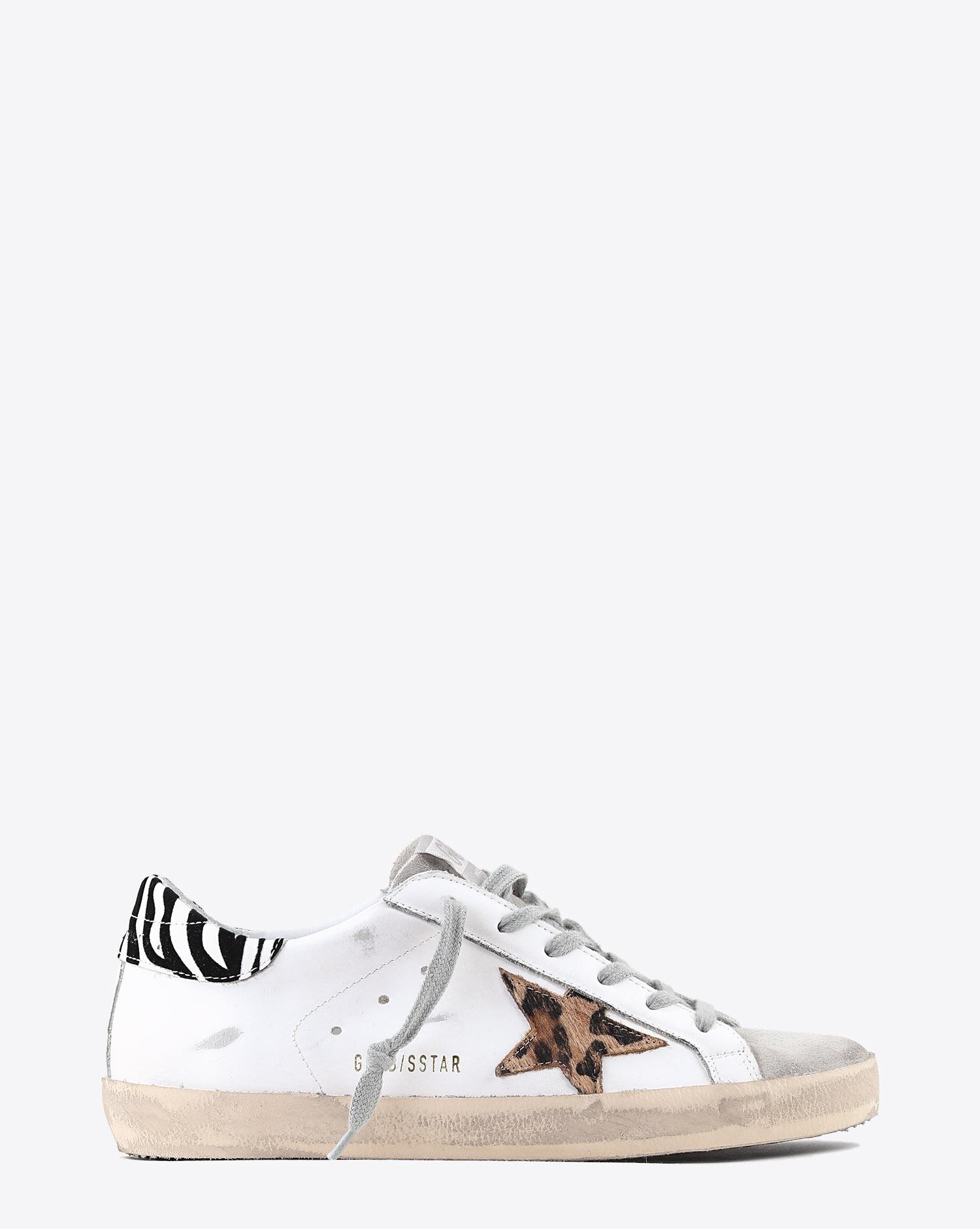 Image du produit Golden Goose Woman Pré-Collection Sneakers Superstar - White Leather - Pony Leo Star - Zigger Details  