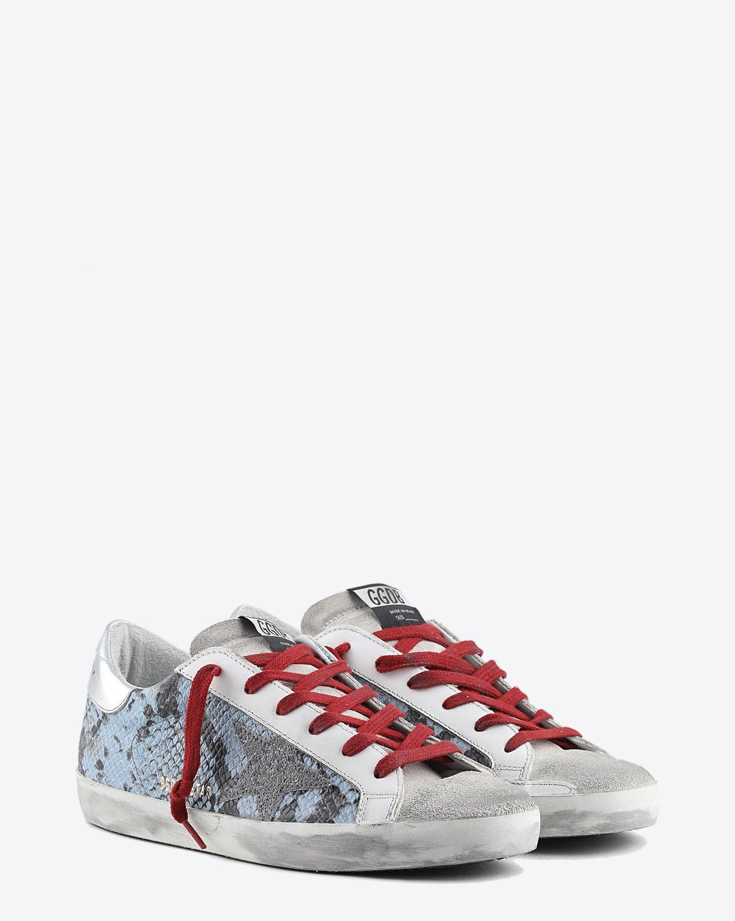 Image du produit Golden Goose Femme Sneakers Superstar - Light Blue Python - Silver Glitter - 2
