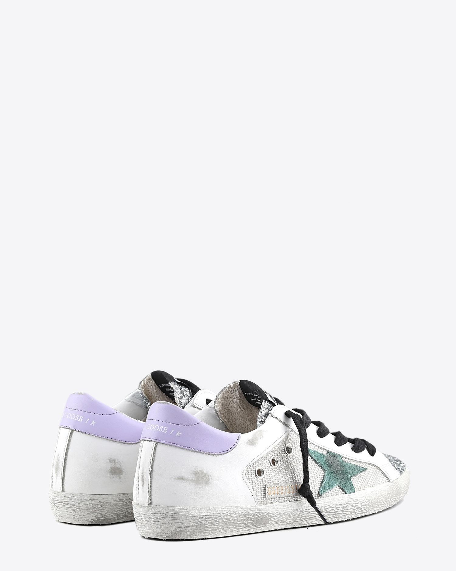 Image du produit Golden Goose Femme Sneakers Superstar bi-matière étoile suédé verte - 3