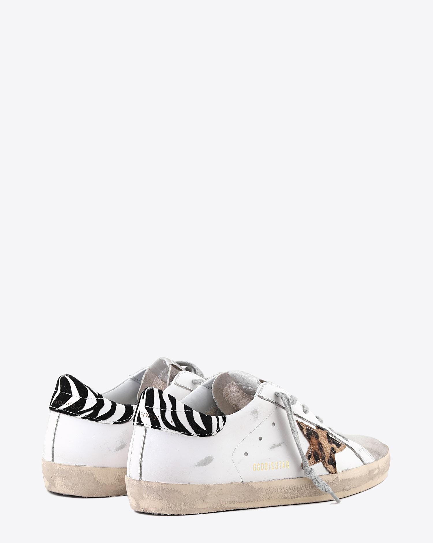 Image du produit Golden Goose Woman Pré-Collection Sneakers Superstar - White Leather - Pony Leo Star - Zigger Details   - 3