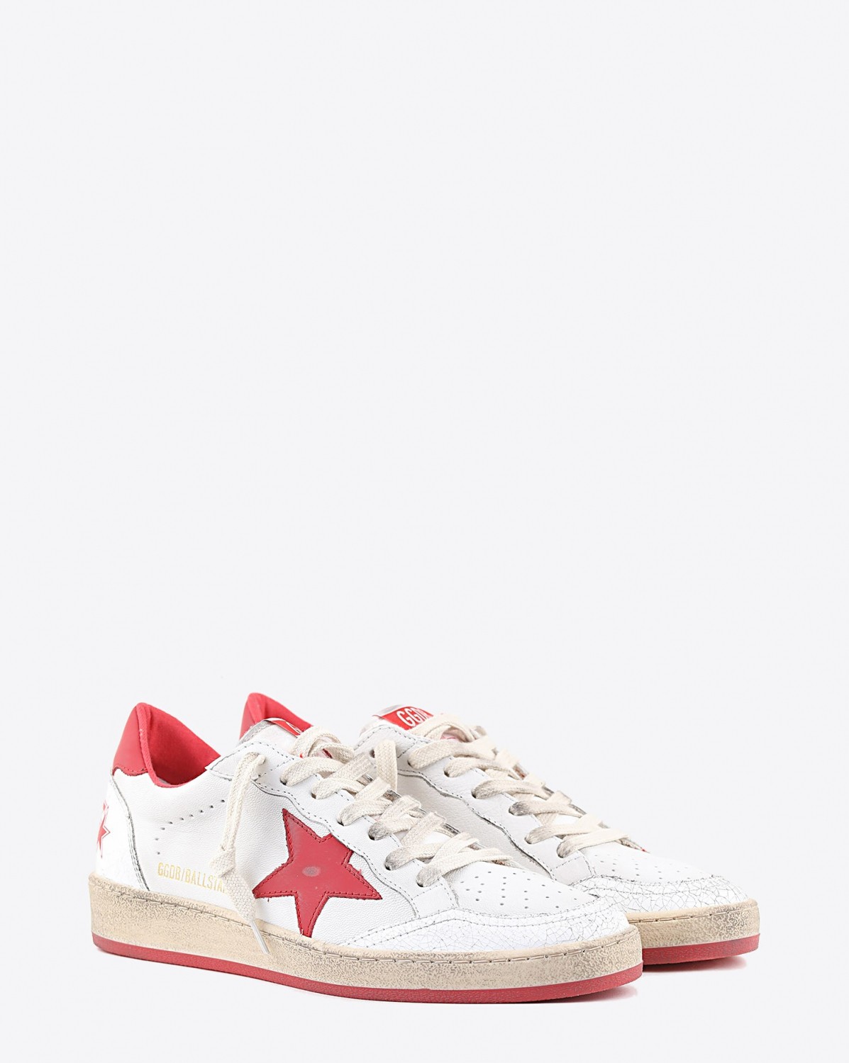 Golden Goose Woman Pré Collection Ball Star White Leather - Stawberry ...