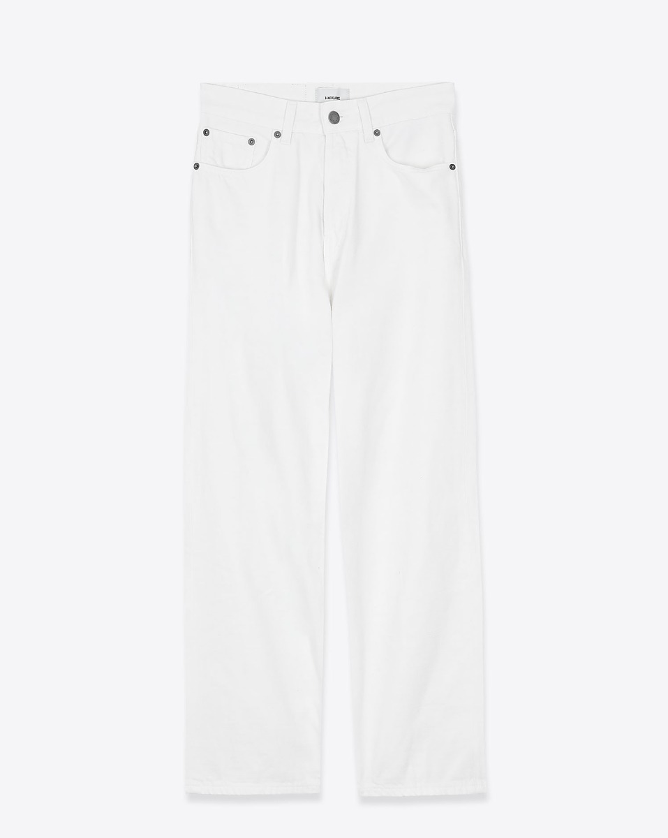 Jean Betty Bull Haikure en coton blanc Off White. Vue de face.