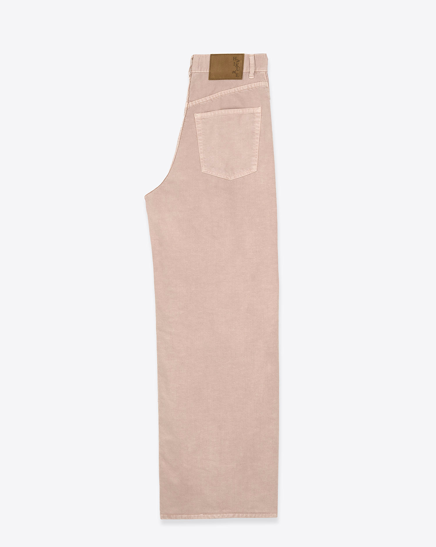Produit Jean large à pinces en toile beige Candy Haikure. Profil