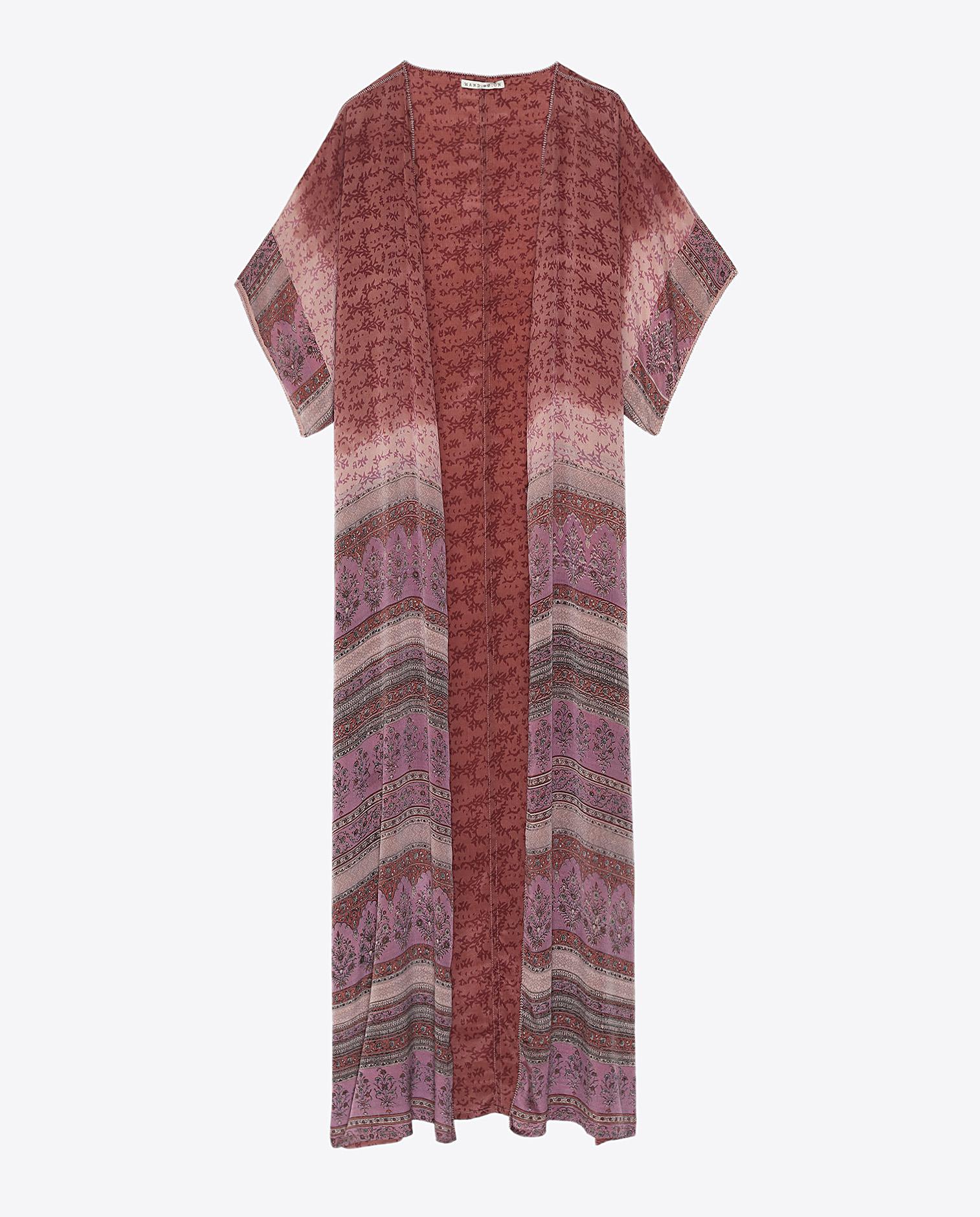 Hand.So.On Kimono Long 620 - Burgundy   