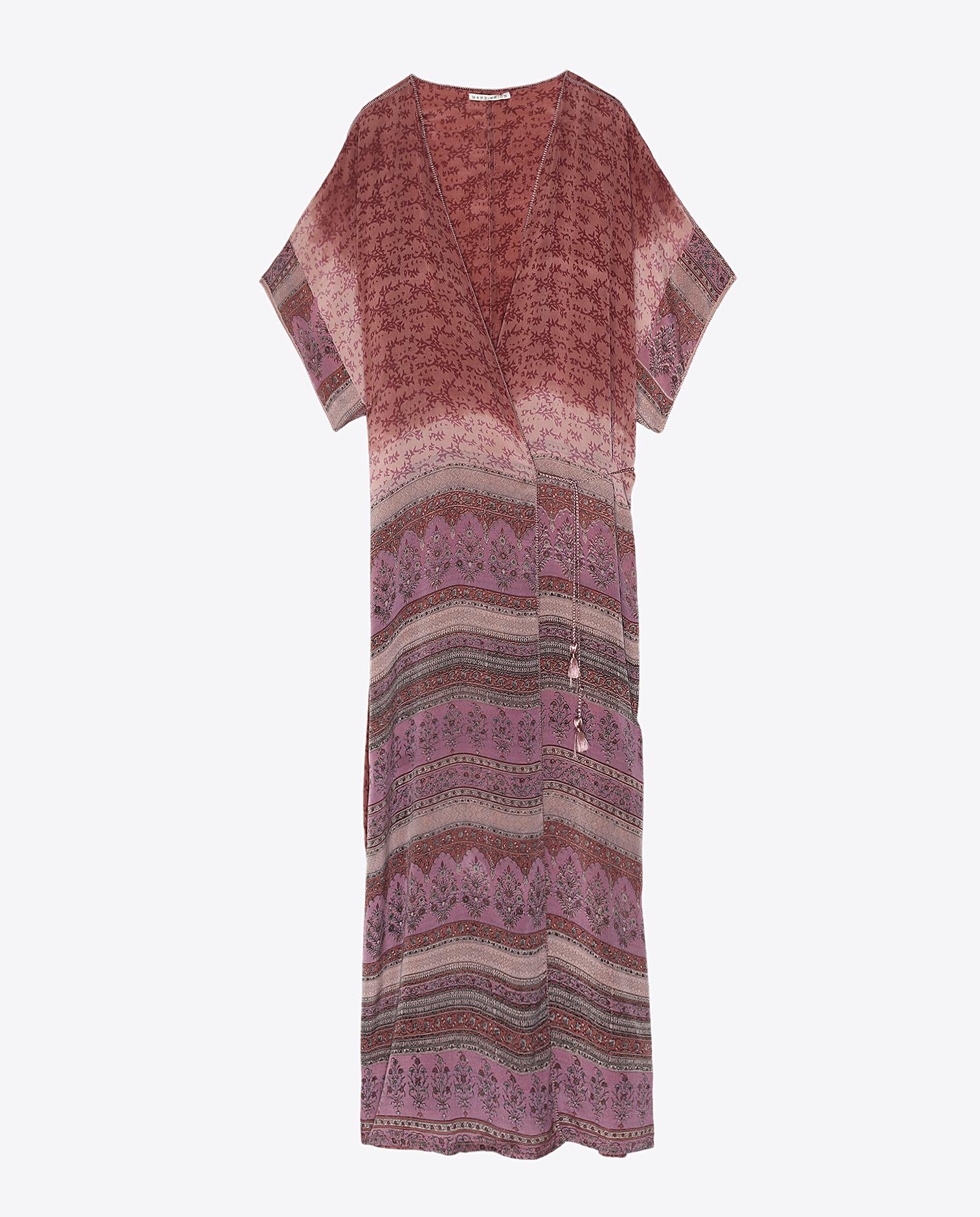 Hand.So.On Kimono Long 620 - Burgundy