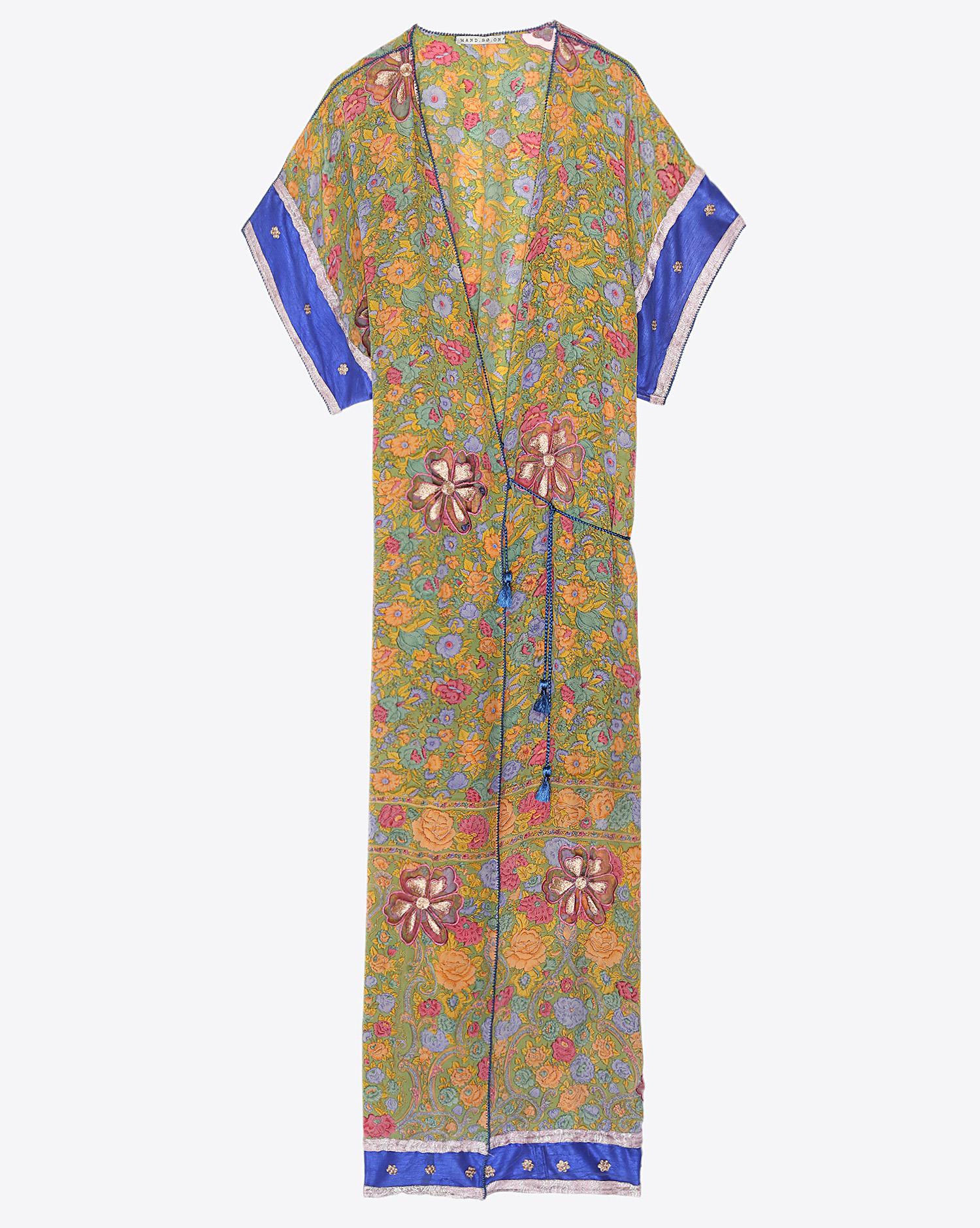 Hand.So.On Kimono Long 677 - Fleurs multico