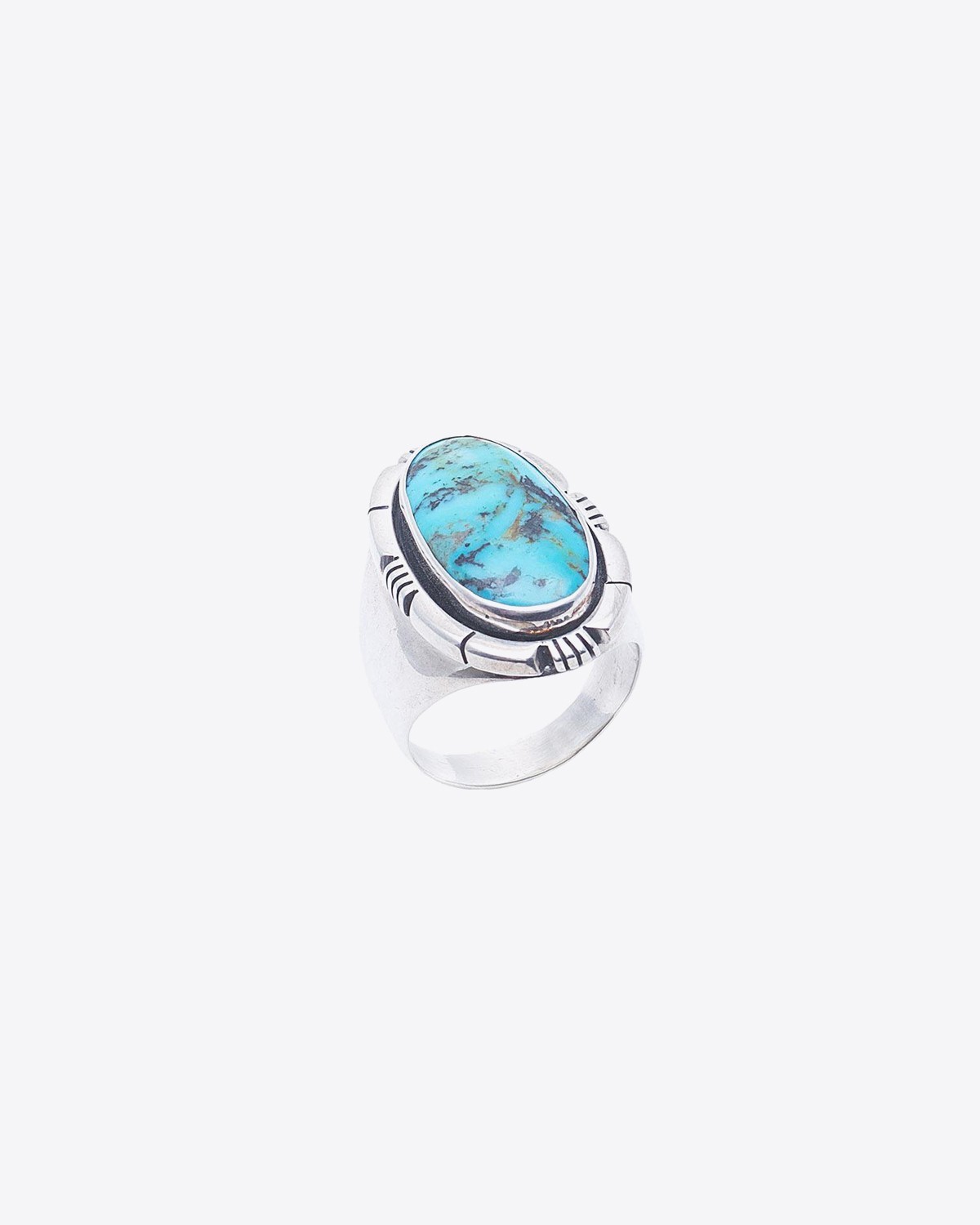 Harpo Bague Chevalière Turquoise " Pilot Mountain" BATCP 