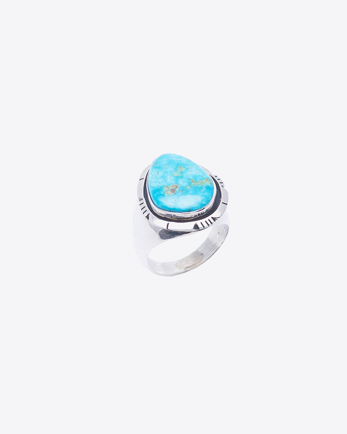 Harpo Bague Chevalière Turquoise Kingman BATKM-2