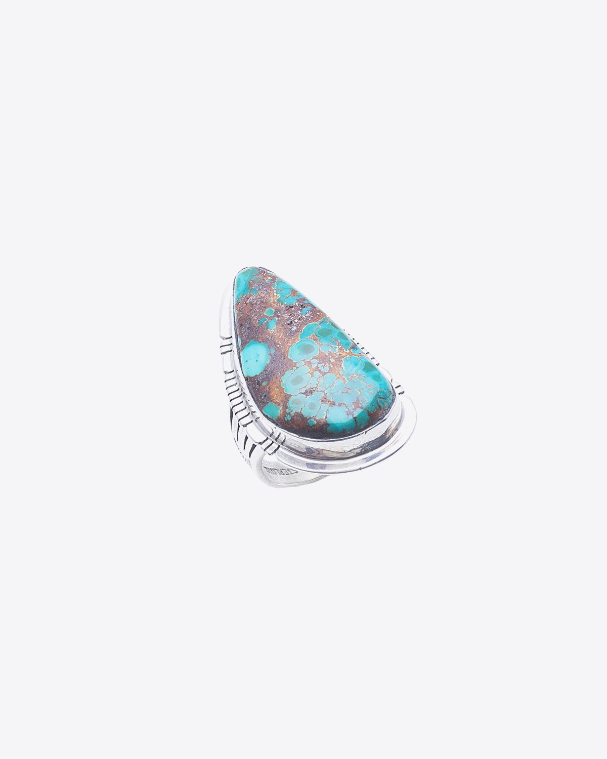 Harpo Bague Navajo Royston Argent & Turquoise - BAART4H17