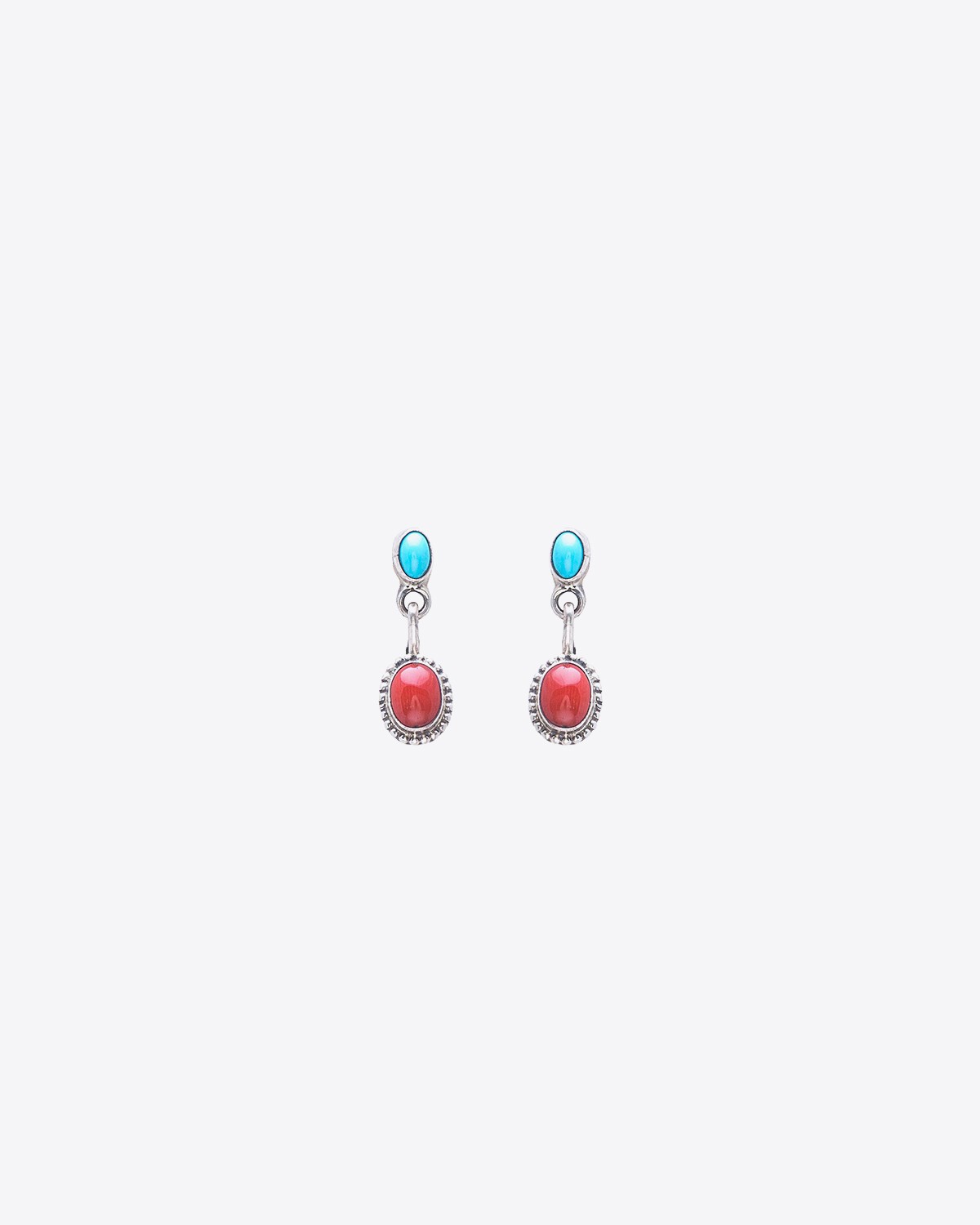 Harpo BO Petite Pastille Turquoise + 1 Pierre Corail