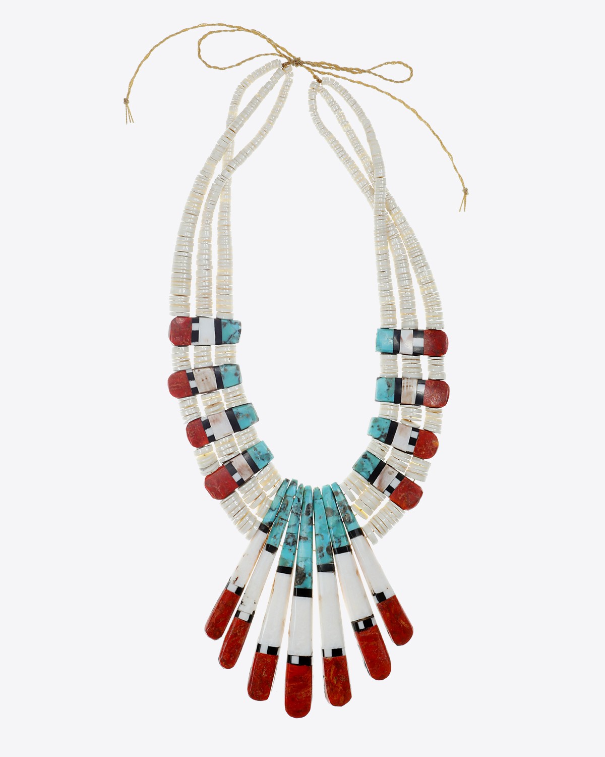 Harpo Collier Seven Fingers Turquoise Gorgonne et Coquillages 