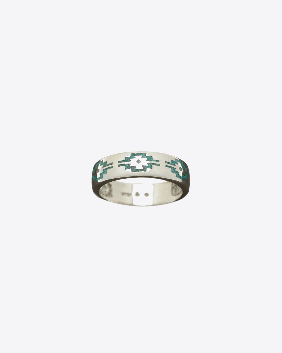 Harpo Permanent Bague Navajo Motif Indien Turquoise R557T  