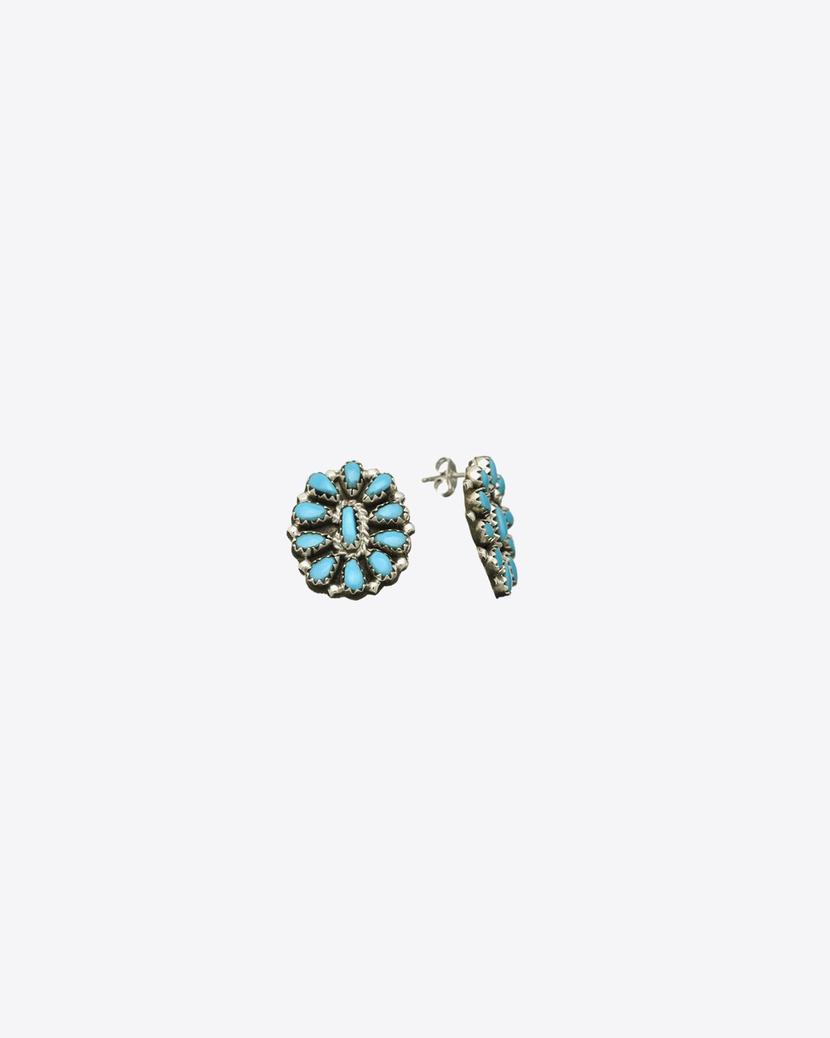 Harpo Permanent Boucles d'Oreilles Argent & Turquoises BO150