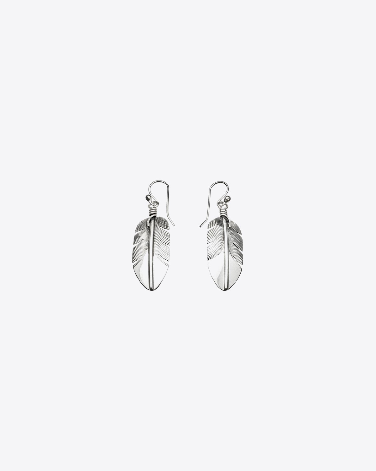 Harpo Permanent Boucles d'oreilles Plumes Argent - BOW29