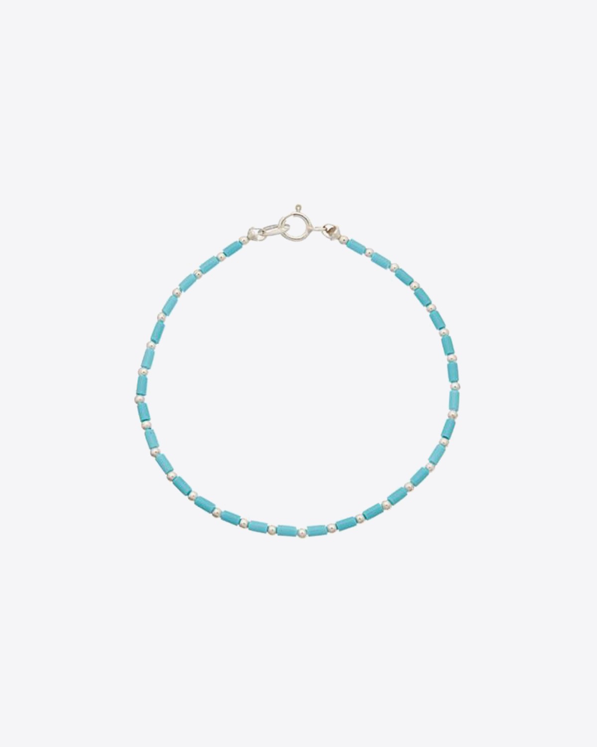 Harpo Permanent Bracelet Liquid Silver Plein Turquoise B304T 