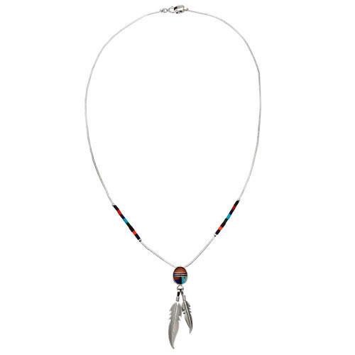 Harpo Permanent Collier Cabochon Multicolore + 2 Plumes N329M