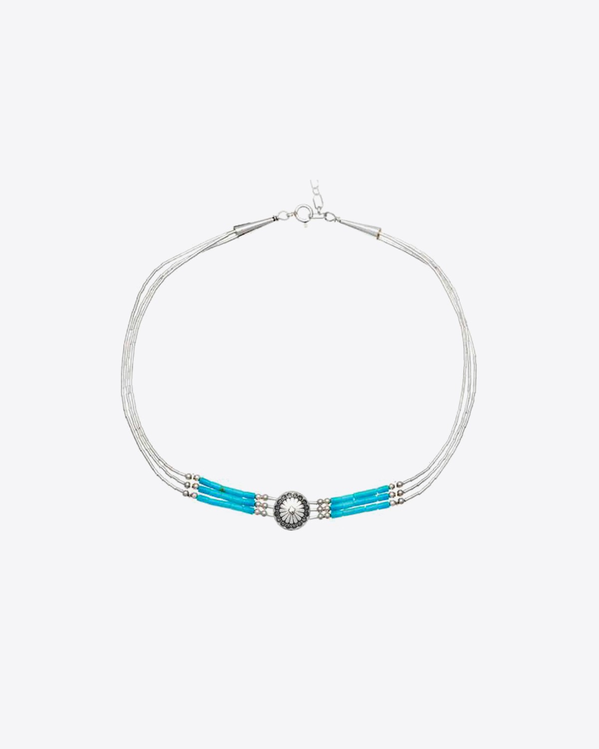 Harpo Permanent Collier Choker  Conchas Turquoise N336T