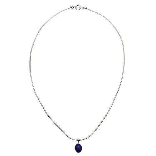 Harpo Permanent Collier Liquid Silver Cabochon Lapis N331L