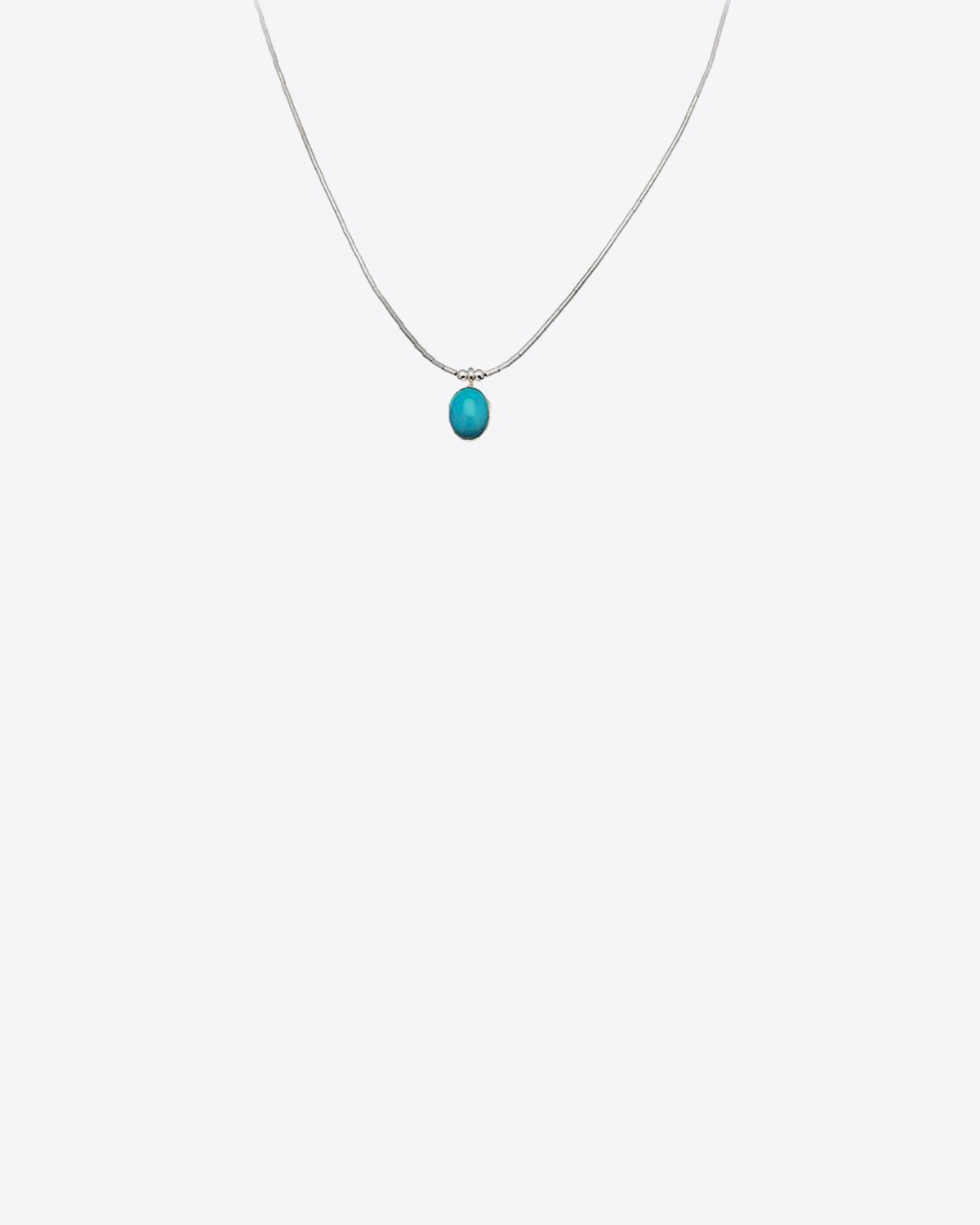 Harpo Permanent Collier Liquid Silver Cabochon Turquoise N331T  