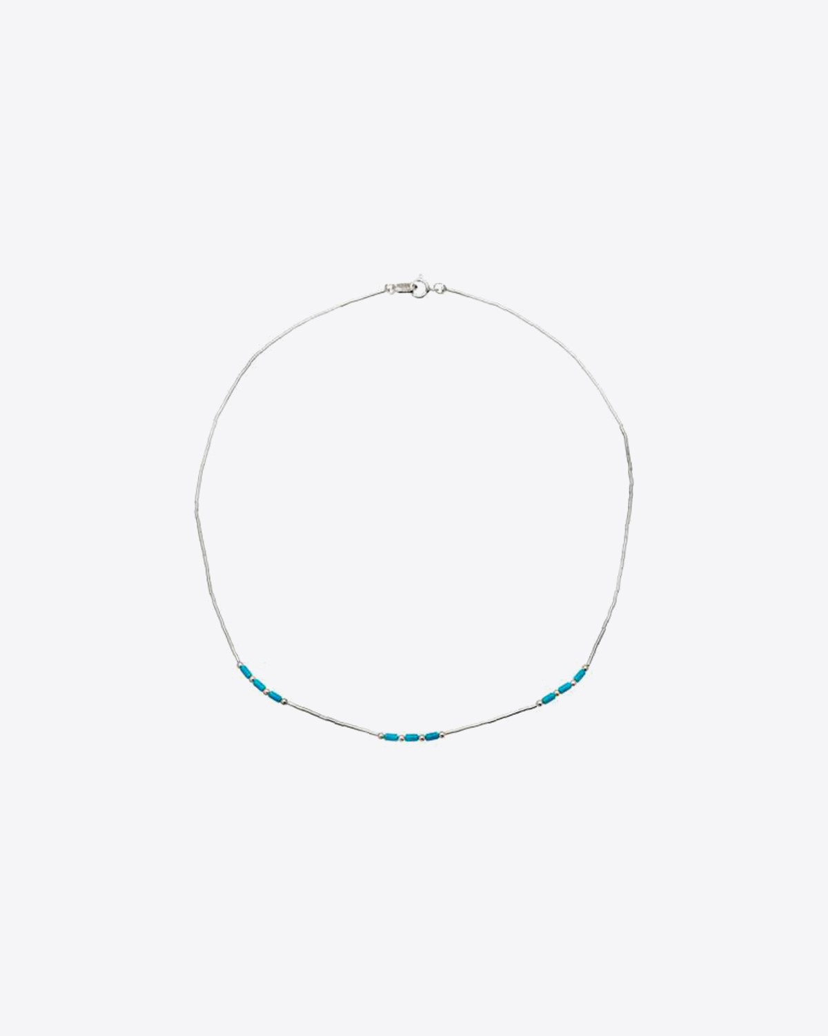 Harpo Permanent Collier Liquid Silver Trio Turquoise N302T