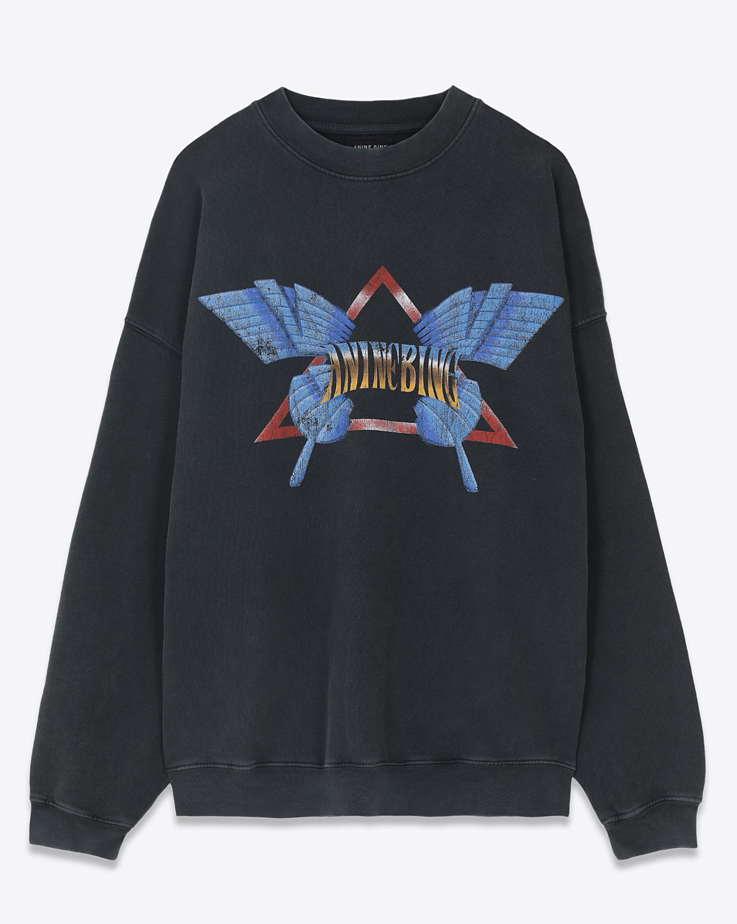 Sweatshirt Harvey Crew Butterfly Noir 