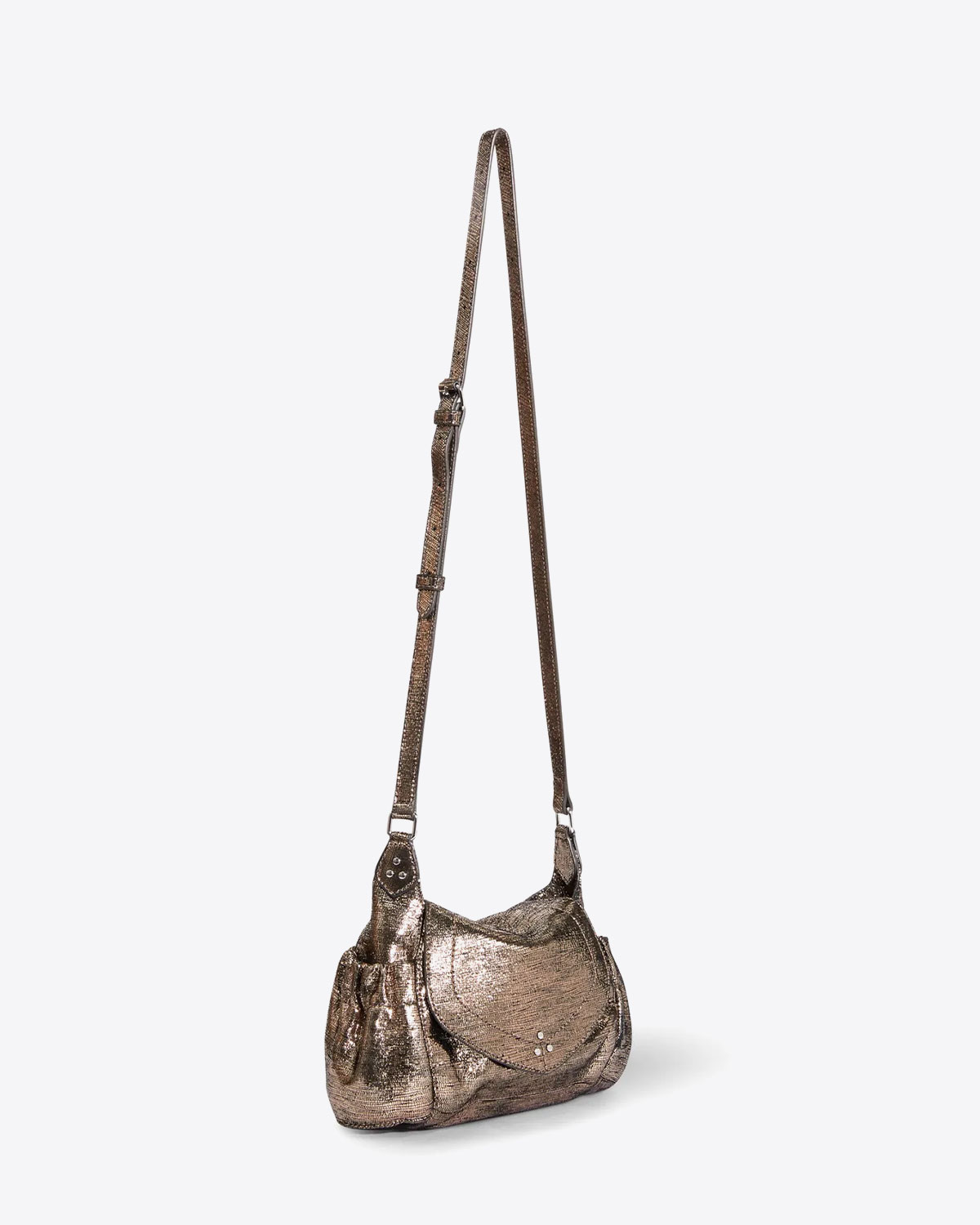 Jérôme Dreyfuss Sac Helmut S – Goatskin Lamé Champagne