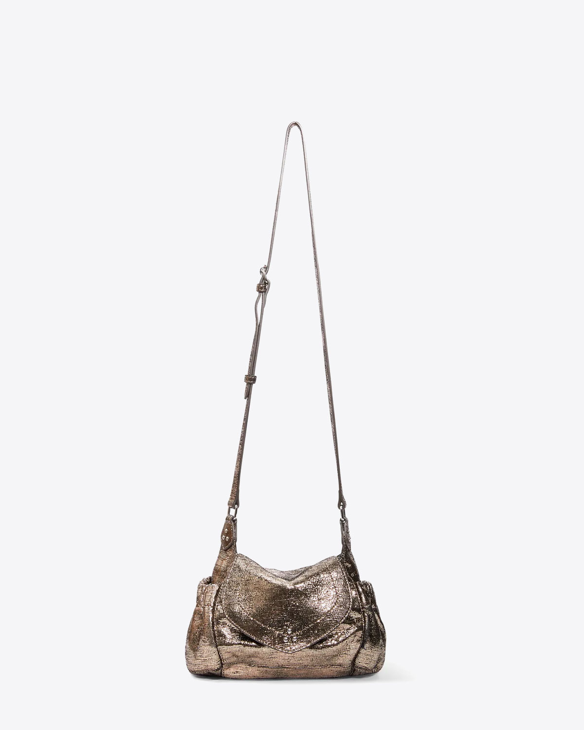 Jérôme Dreyfuss Sac Helmut S – Goatskin Lamé Champagne